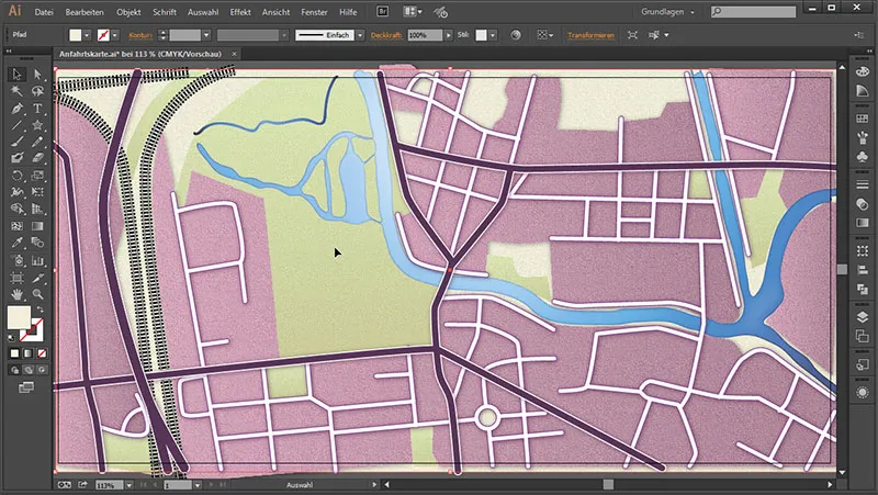 Cartography (Drawing Directions Maps) with Illustrator - Part 5