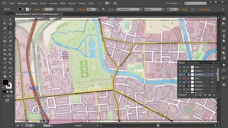 Cartography (Creating location maps) with Illustrator - Part 5