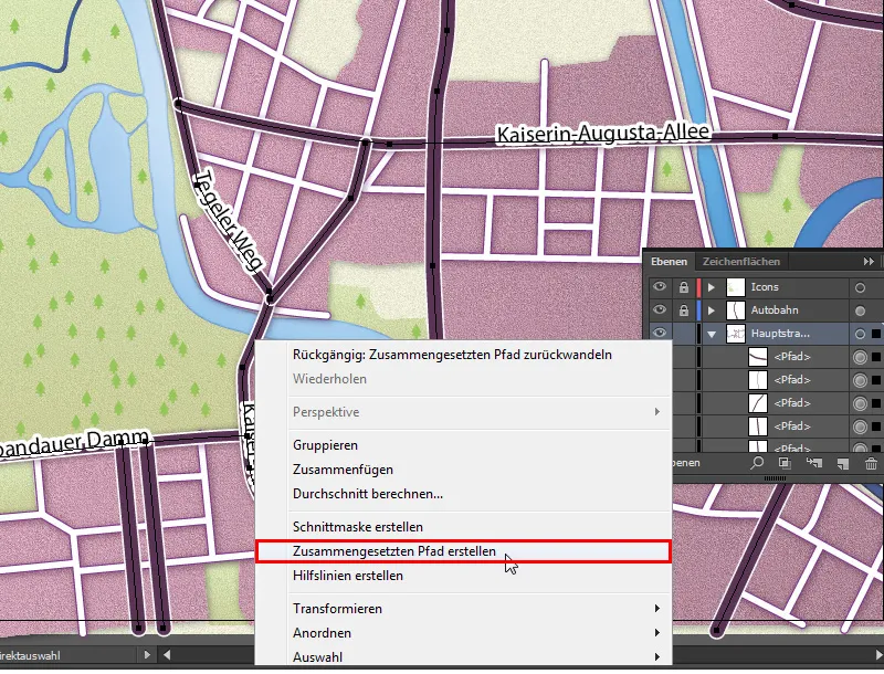 Cartography (creating route maps) with Illustrator - Part 6