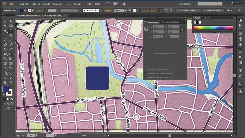 Cartography (drawing route maps) with Illustrator - Part 6