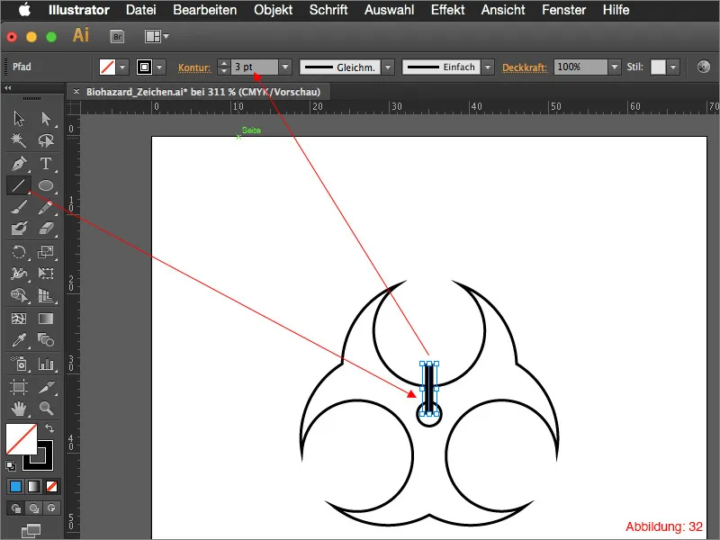 Membuat rambu peringatan dengan Adobe Illustrator.