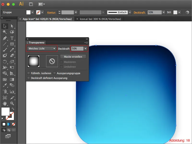 Crear un icono de aplicacion en Adobe Illustrator.