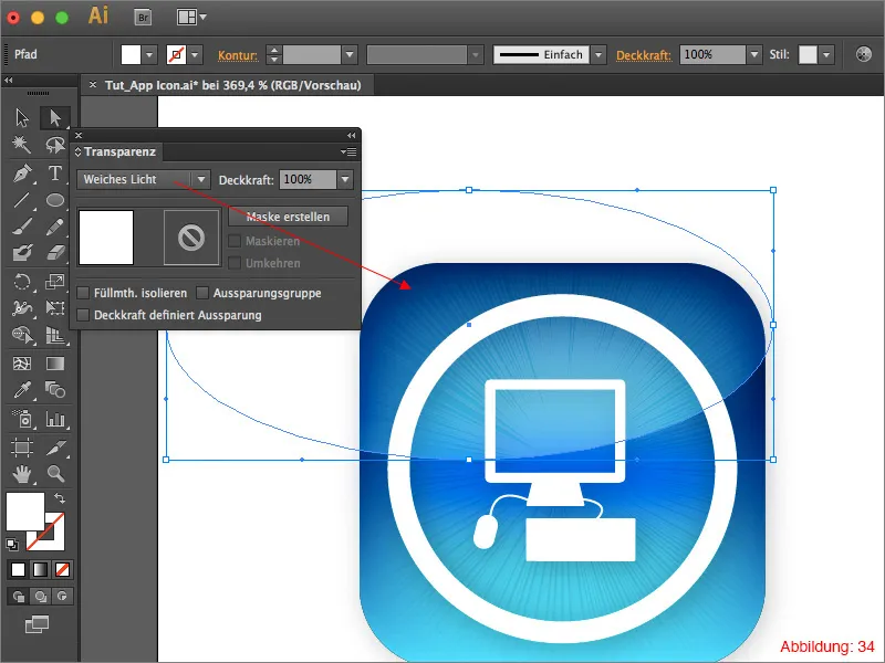 Create app icon in Adobe Illustrator.