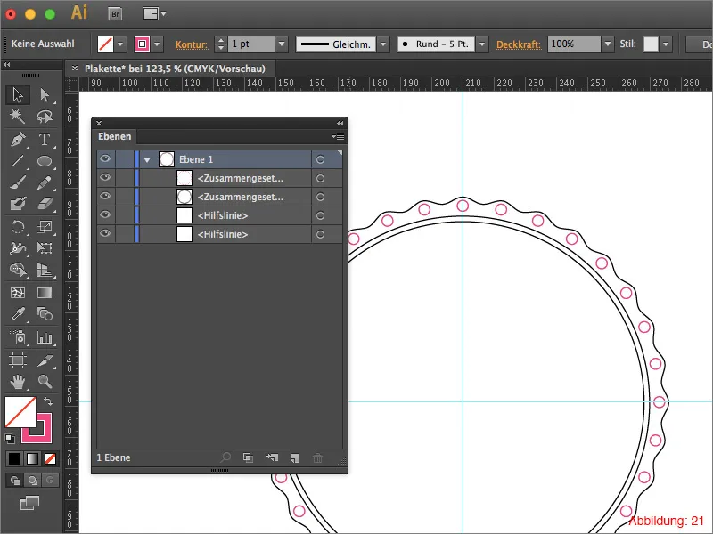 Vytvorte značku v programe Adobe Illustrator.