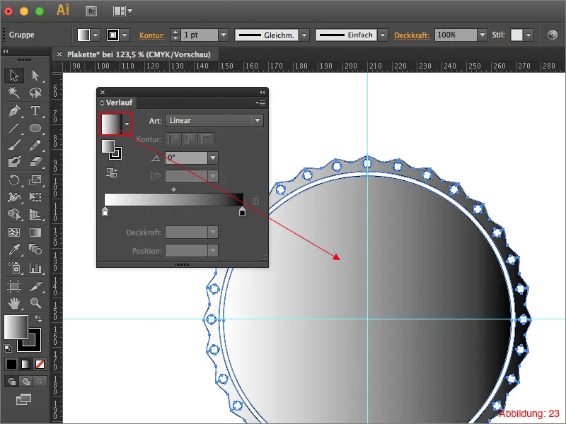 Creare una targa in Adobe Illustrator.