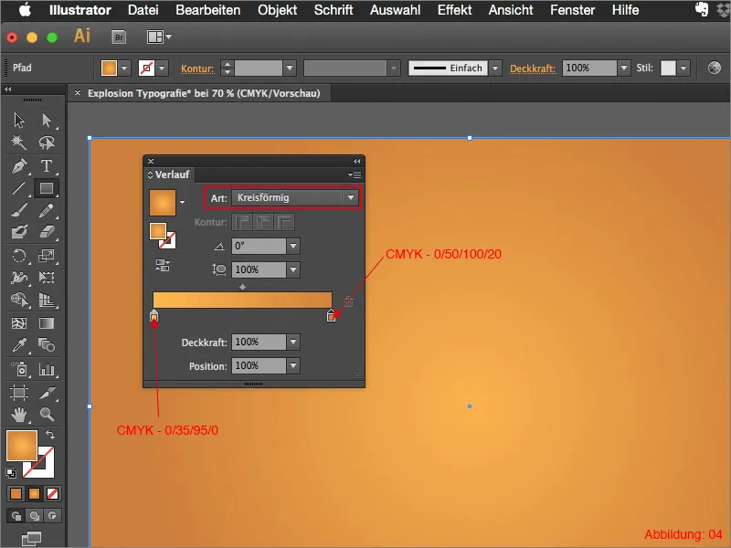 Adobe Illustrator - Testo con esplosioni