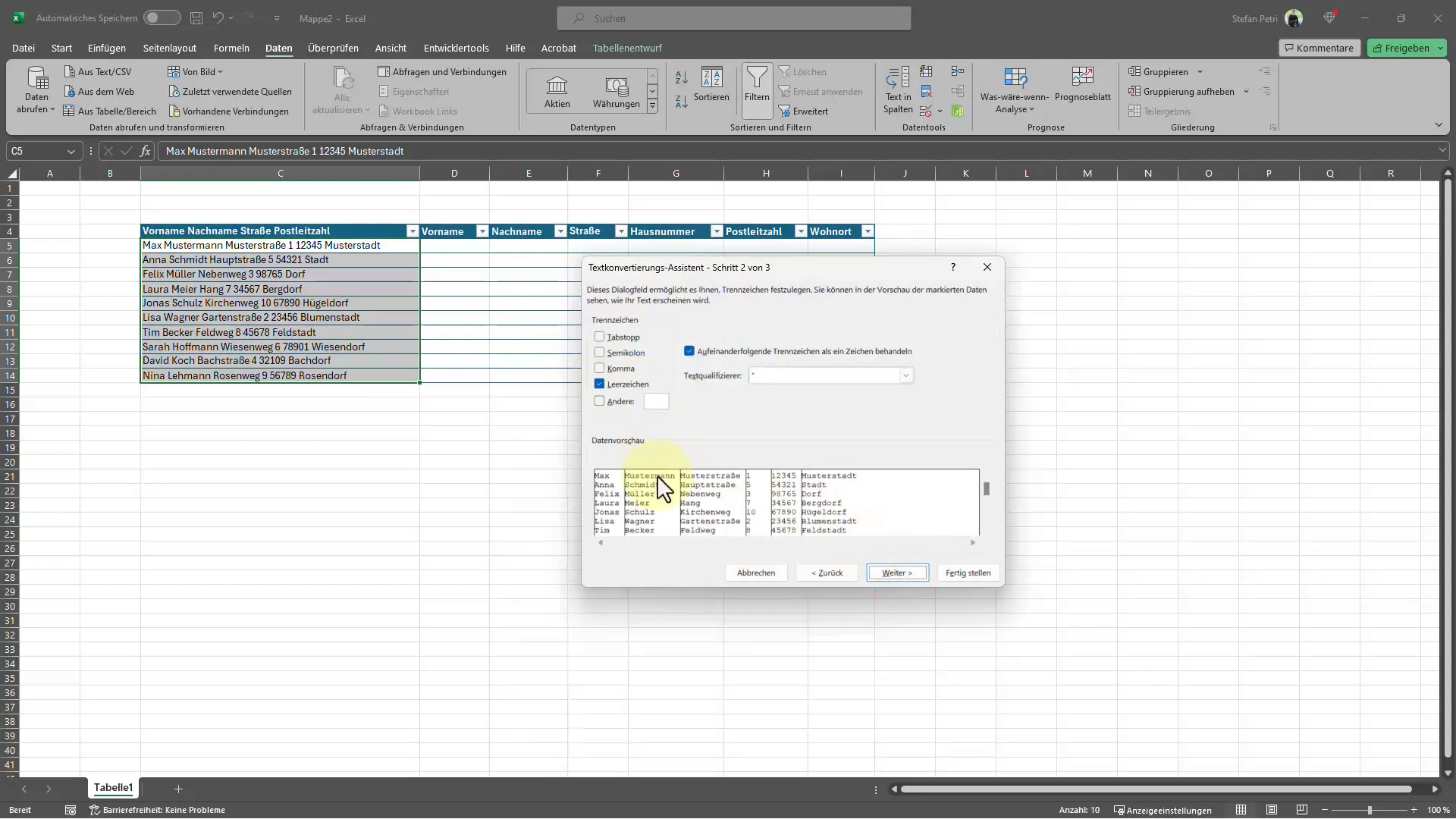 Excel tipy: 03 | Text ve sloupcích