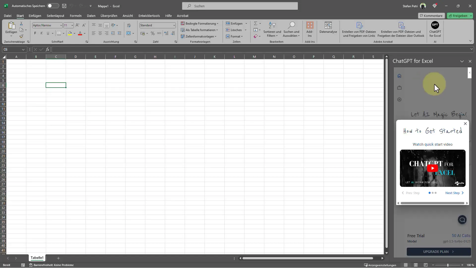 Effizienter Arbeiten mit ChatGPT in Excel