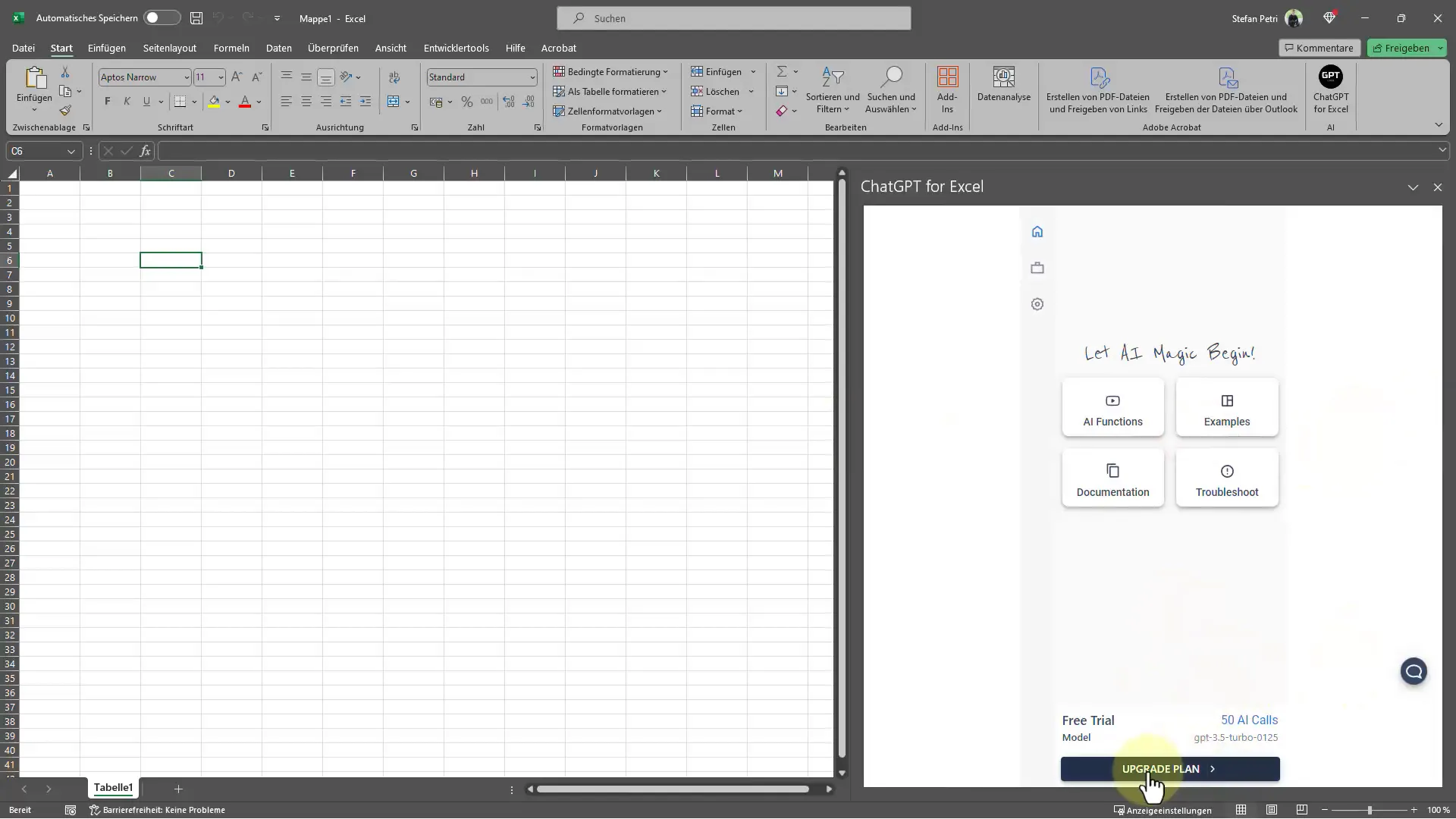 Effizienter Arbeiten mit ChatGPT in Excel