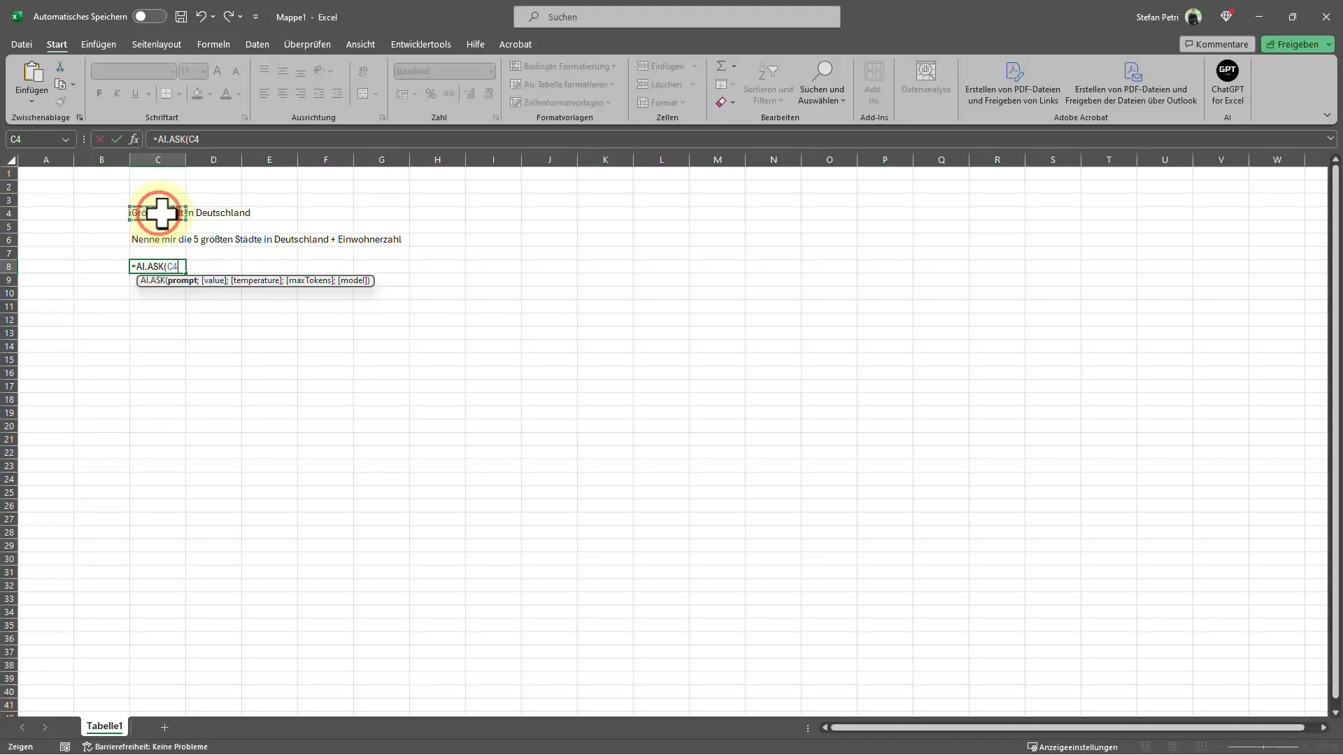 Efficiënter werken met ChatGPT in Excel