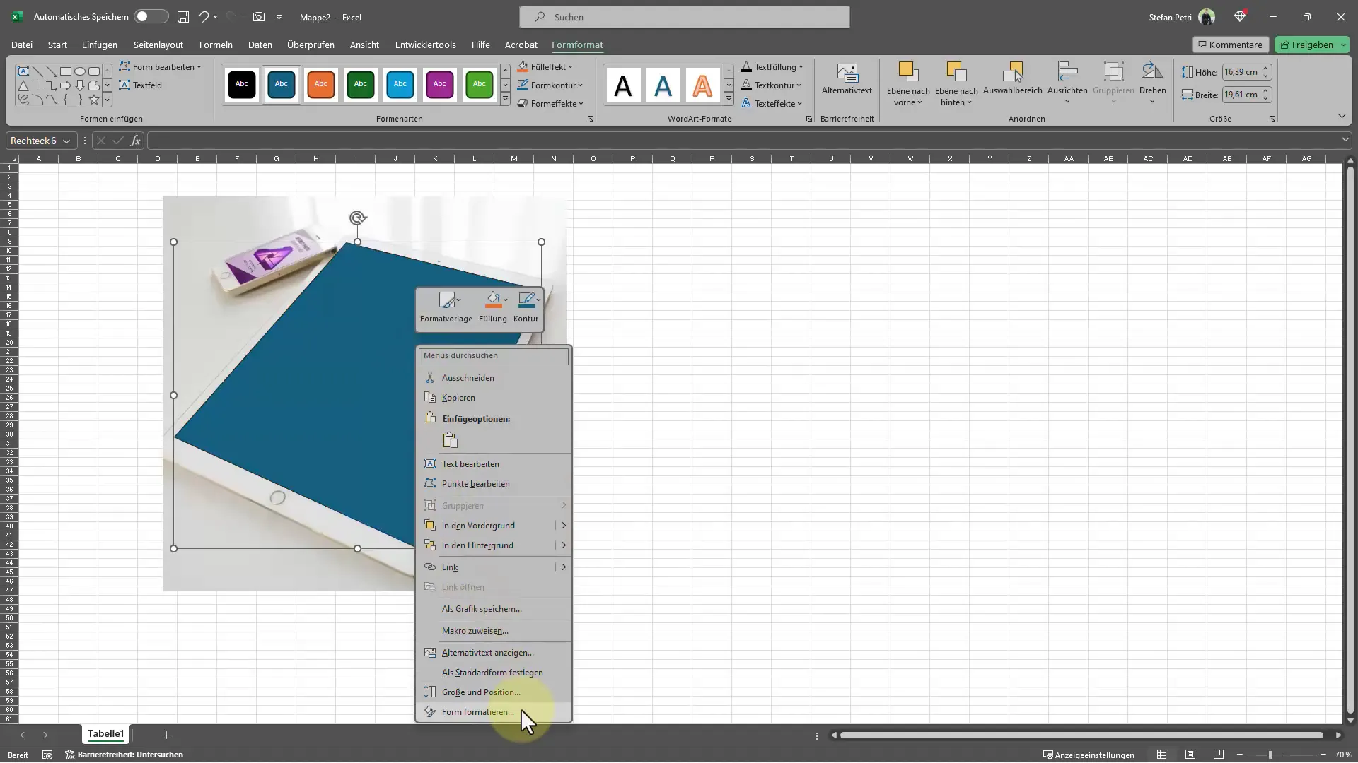 Inserting pictures from the correct perspective in Excel - a step-by-step guide