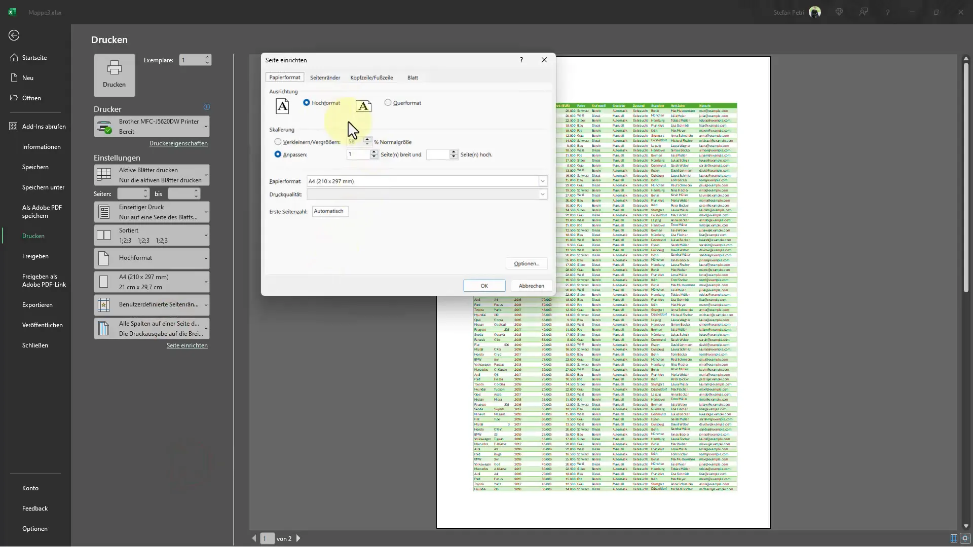 Excel Tips: How to print large tables on one page