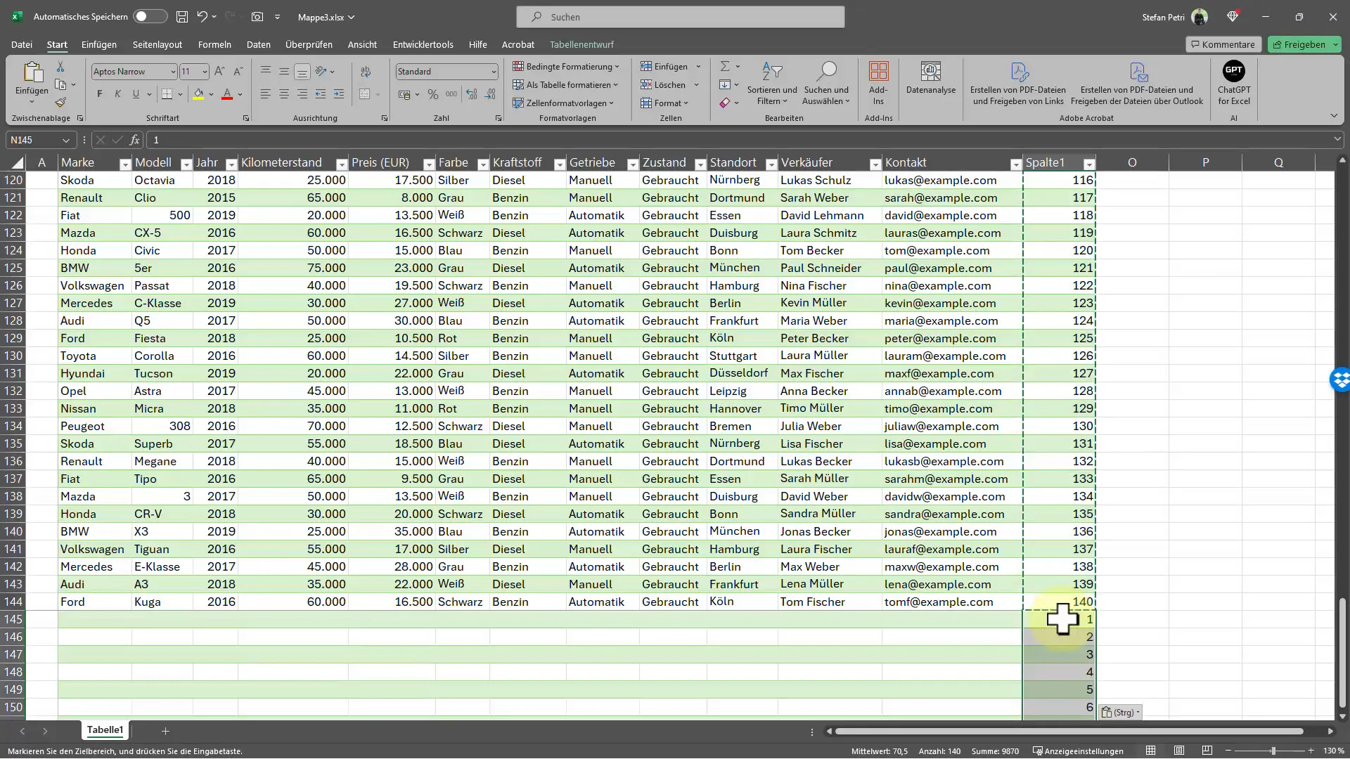 This is how you cleverly automatically insert a blank line after every second line in Excel