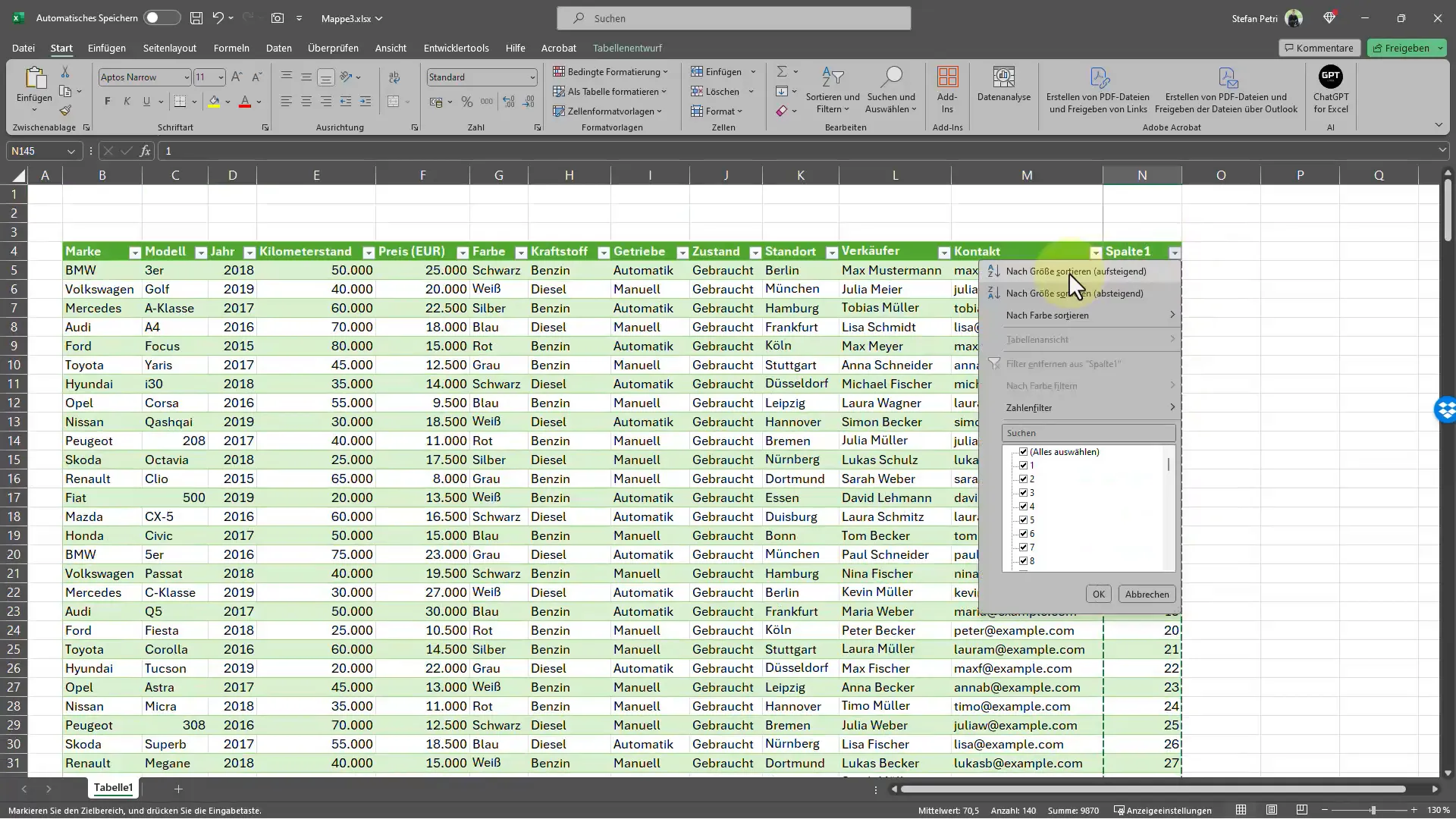 Ainsi, vous ajoutez intelligemment automatiquement une ligne vide après chaque deuxième ligne dans Excel