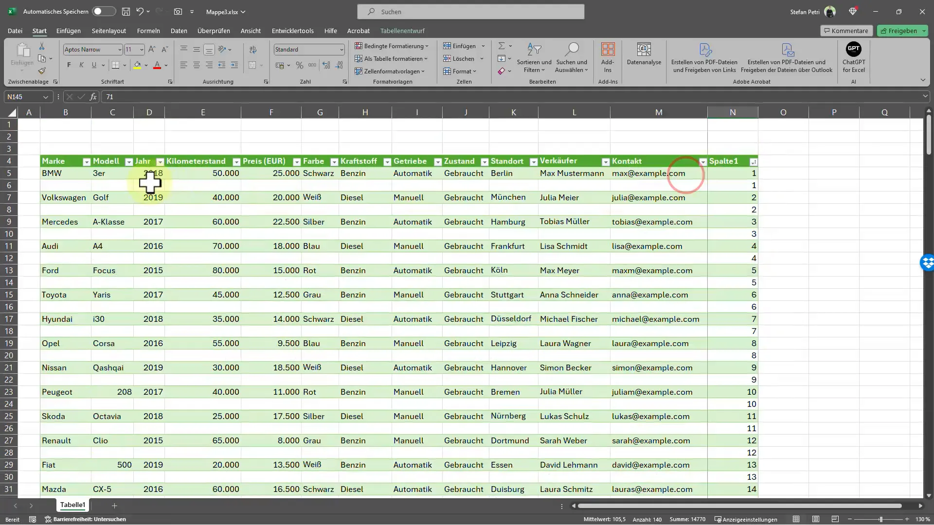 This is how you cleverly add an empty line after every second line in Excel