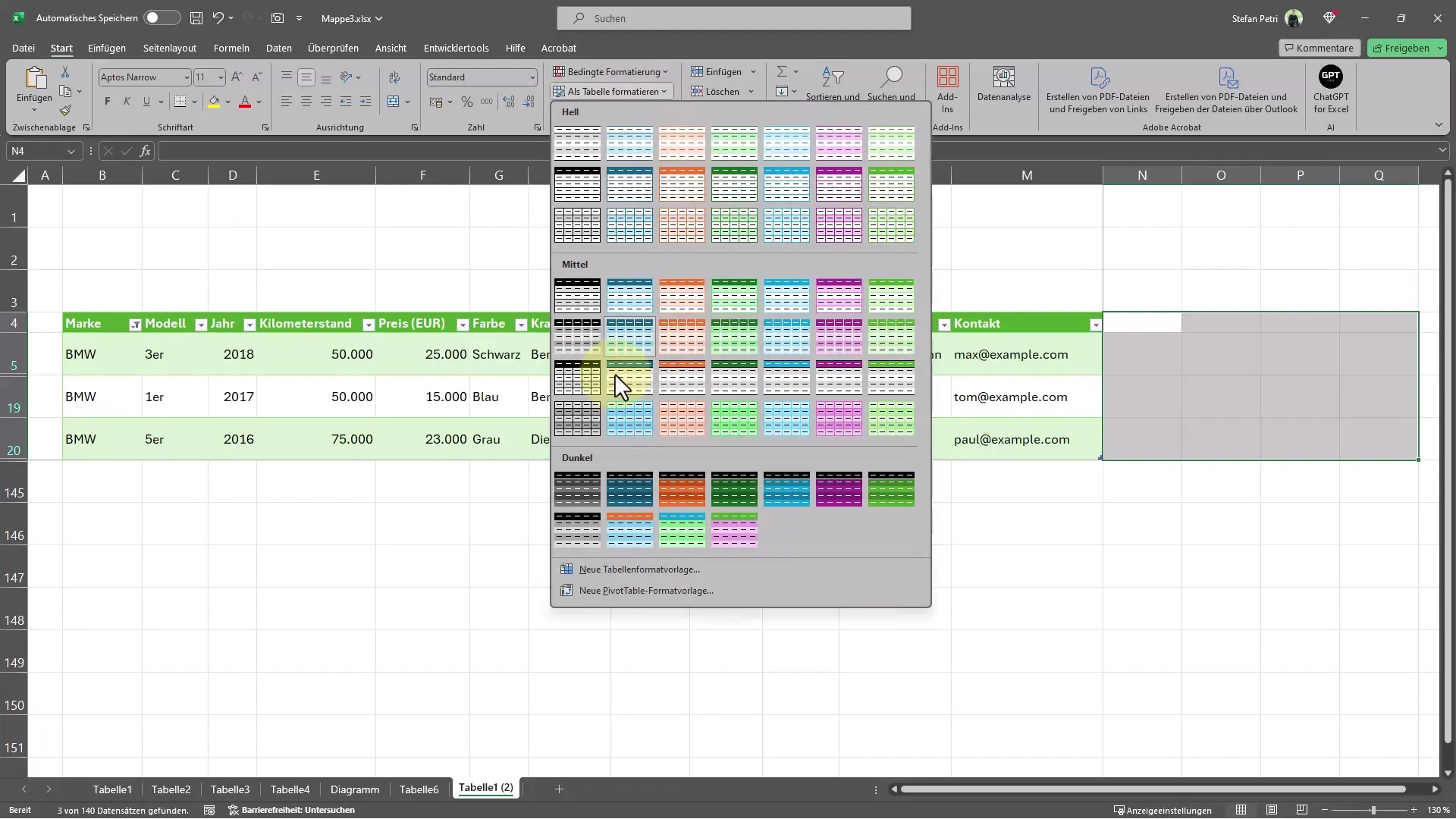 Effektives Filtern von Daten in Excel – So gehst du vor!