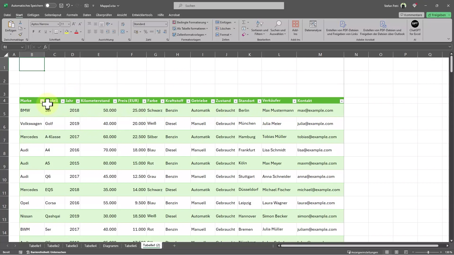 Effektives Filtern von Daten in Excel – So gehst du vor!