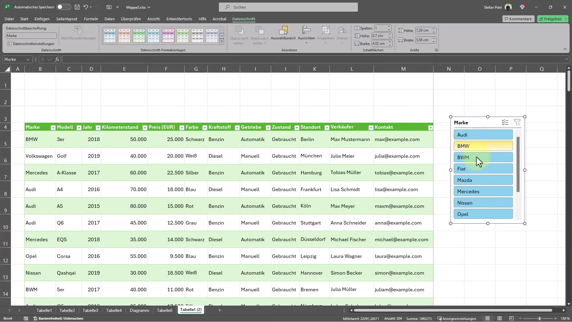 Effektives Filtern von Daten in Excel – So gehst du vor!