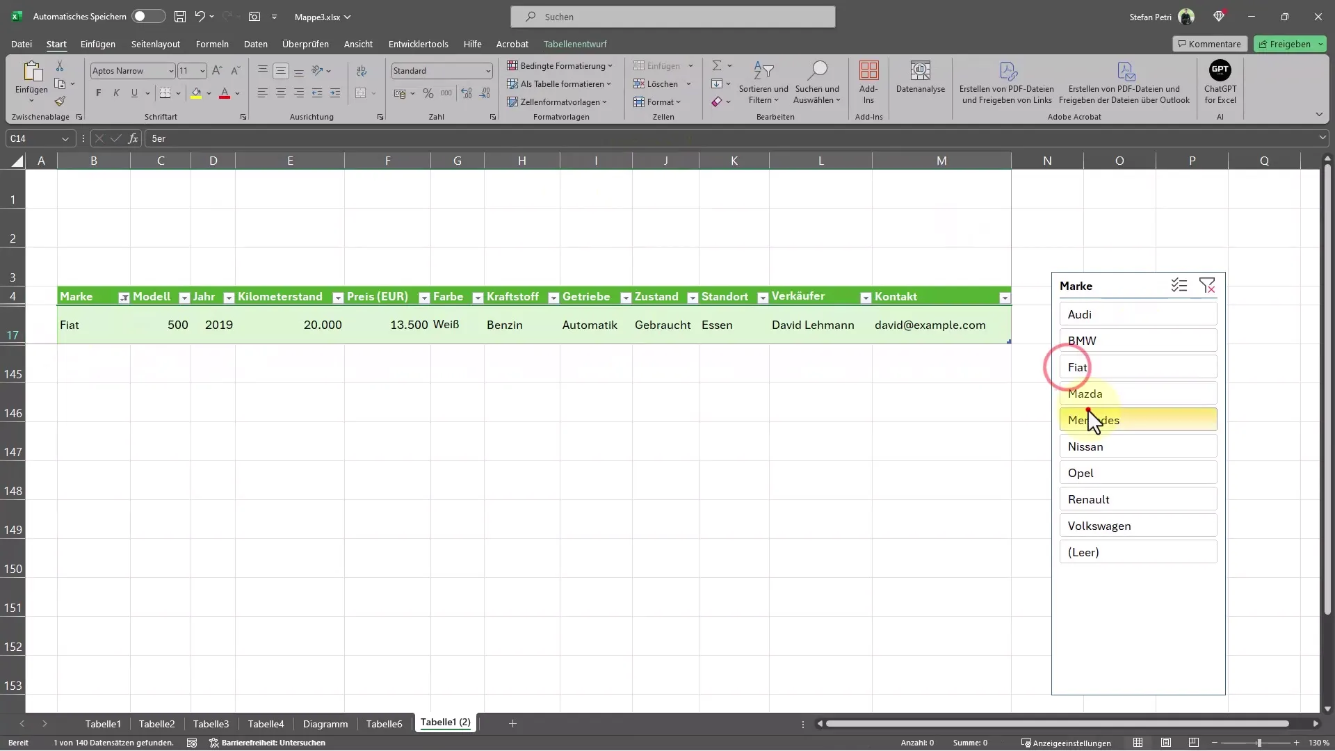 Effektives Filtern von Daten in Excel – So gehst du vor!