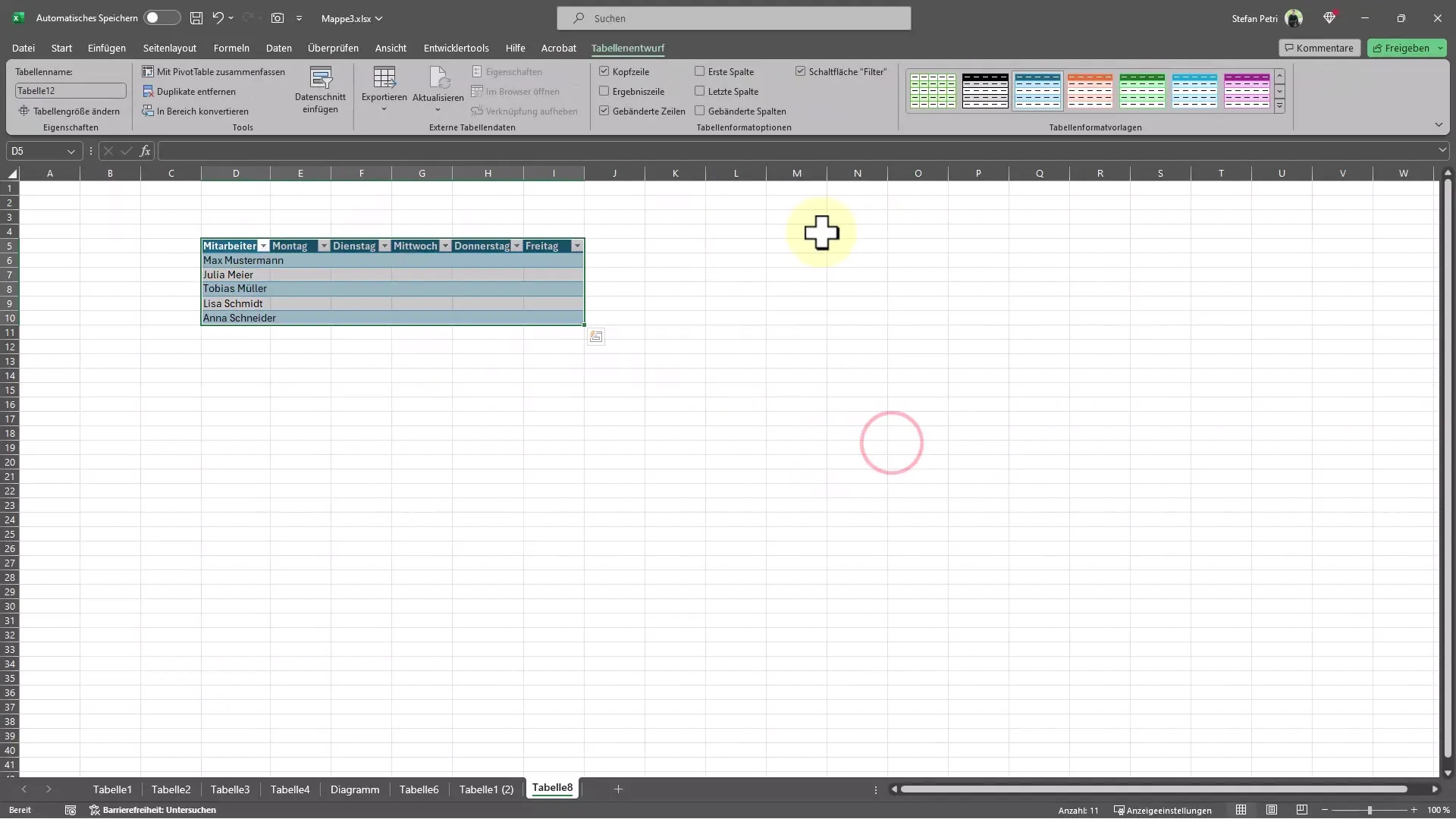 Instructions simples pour encadrer automatiquement dans Excel