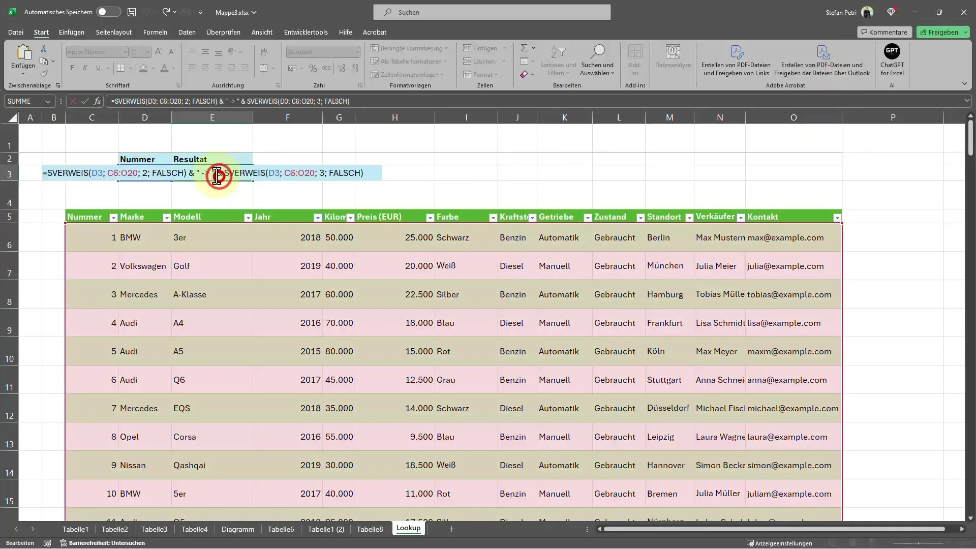 Excel tips: Quick data retrieval with the VLOOKUP function