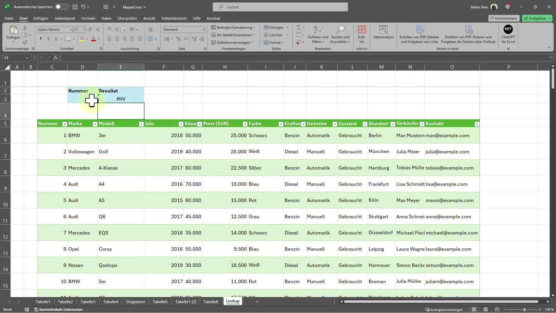 Excel-Tipps: Schnelle Datenfindung mit der SVERWEIS-Funktion