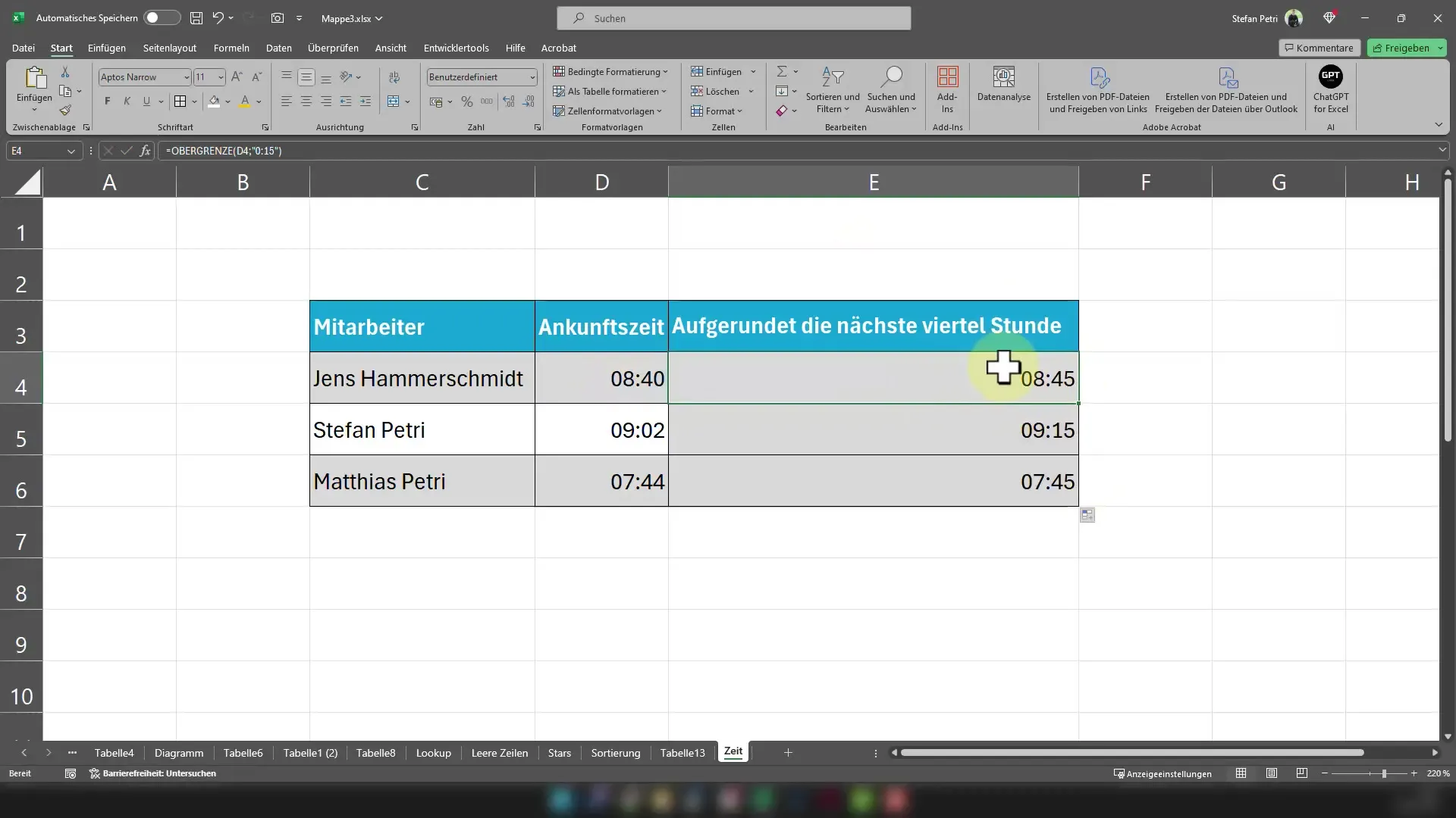 Bulatkan waktu Excel dengan mudah - begini caranya!