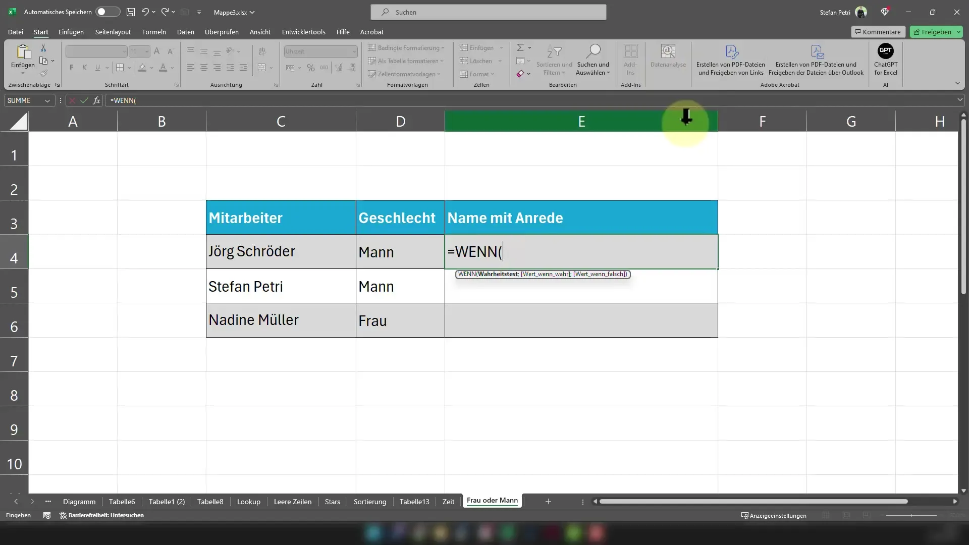 Excel tipy: Perfektní oslovení pomocí funkce POKUD