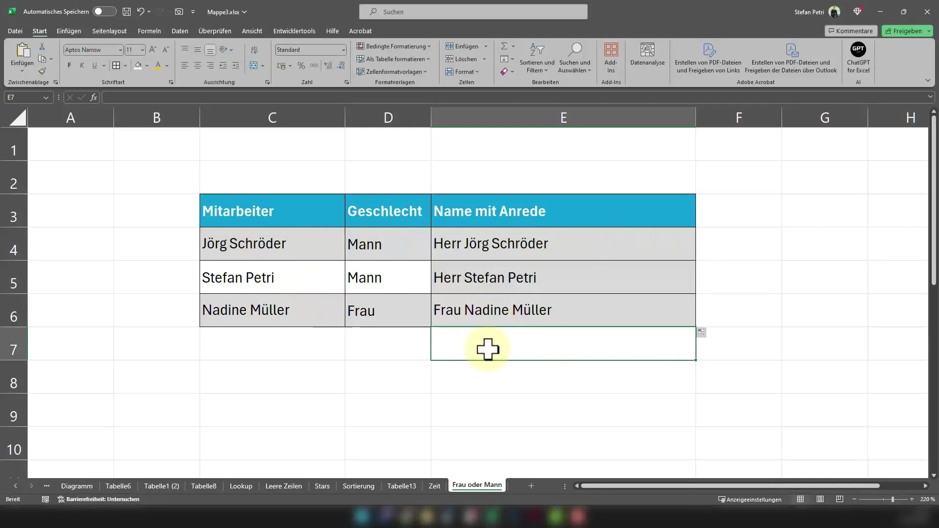 Excel tips: Perfect salutation using an IF function