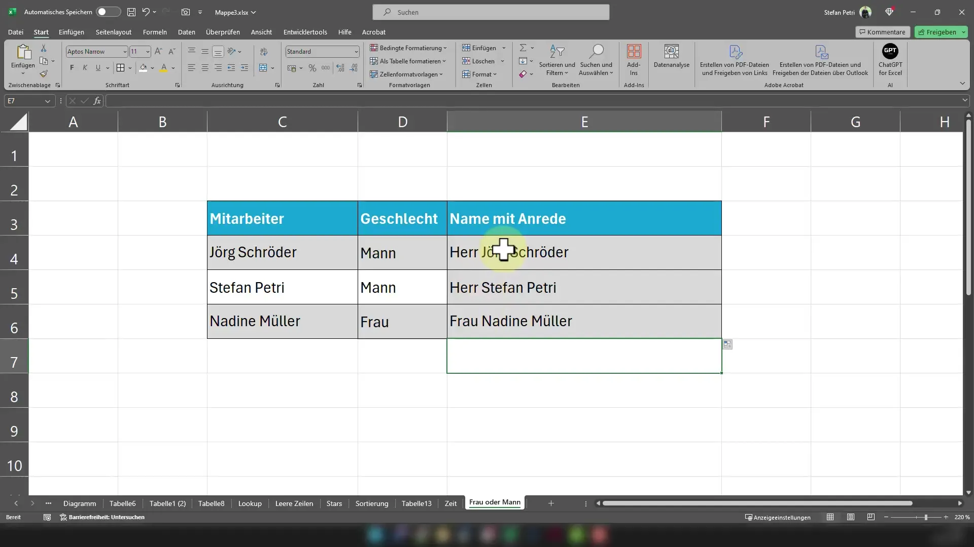 Consejos de Excel: Saludo perfecto a través de una función SI