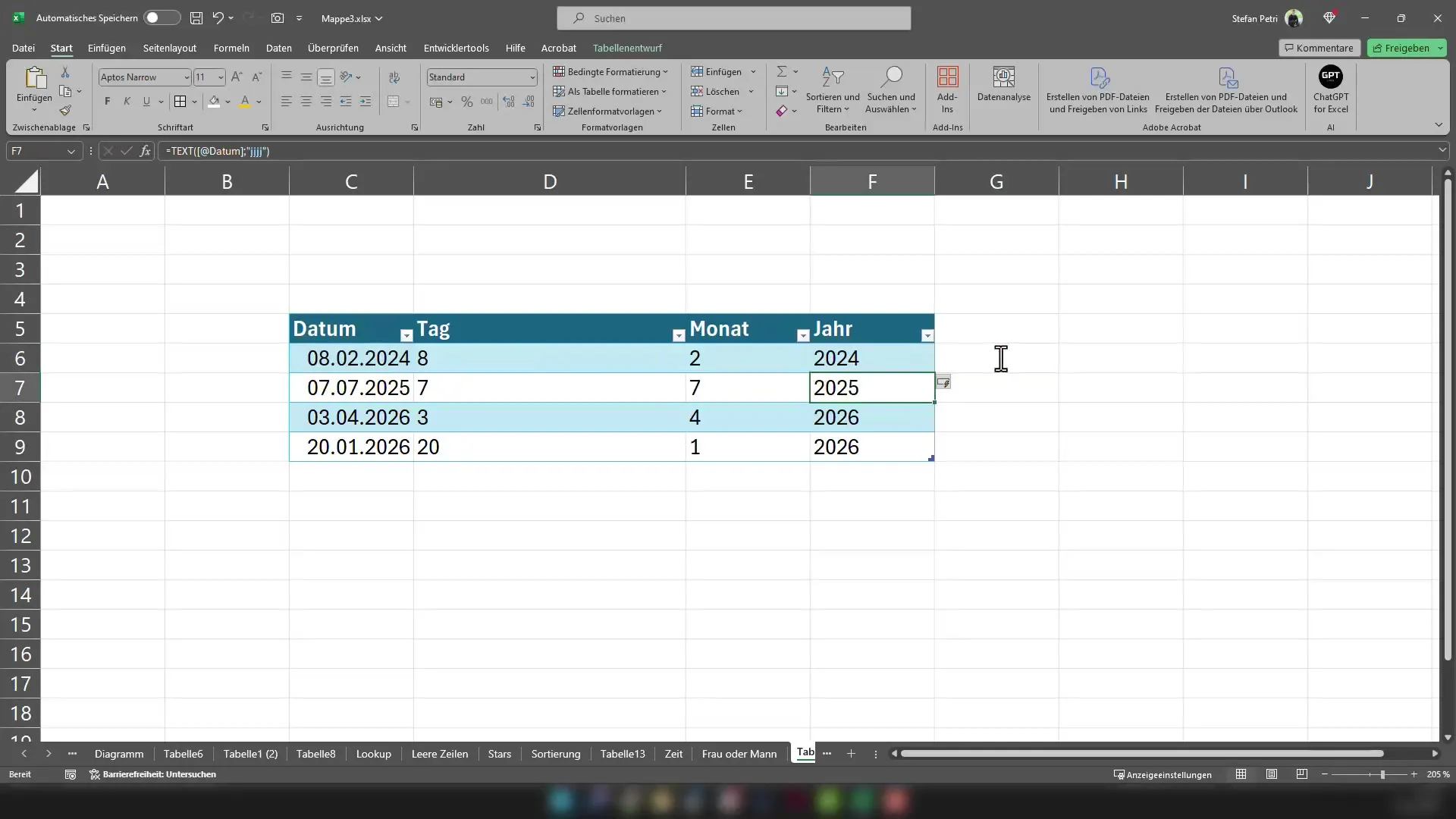 Menulis tanggal dalam Excel - Begini caranya!