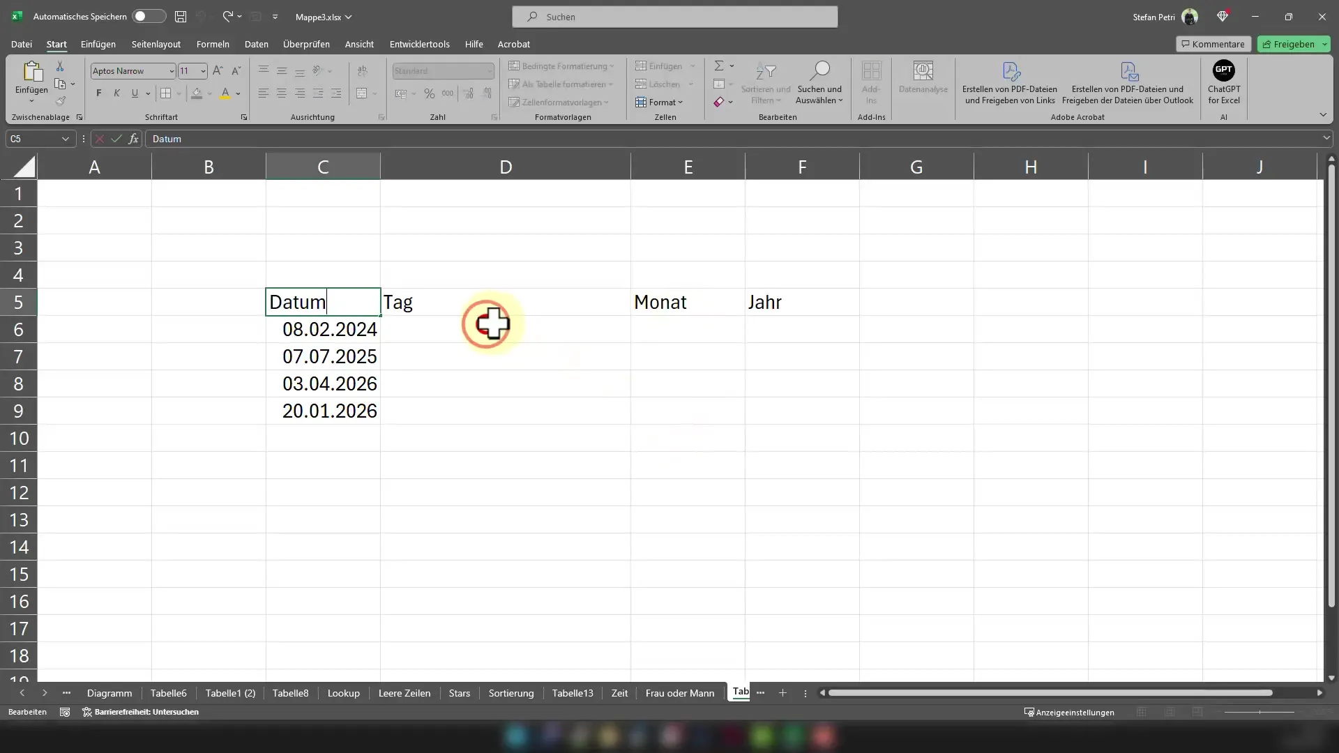 Writing out dates in Excel - This is how it works!