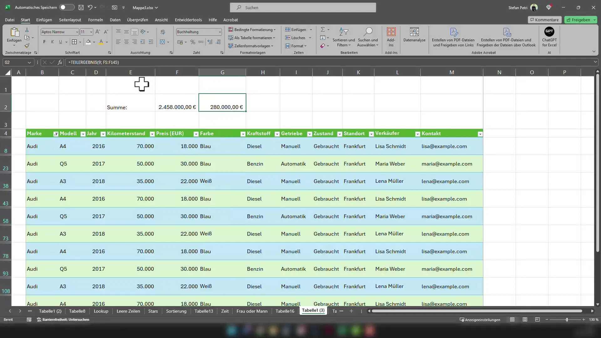 Excel tips: Dan en korrekt summe, selv med filtrerede data