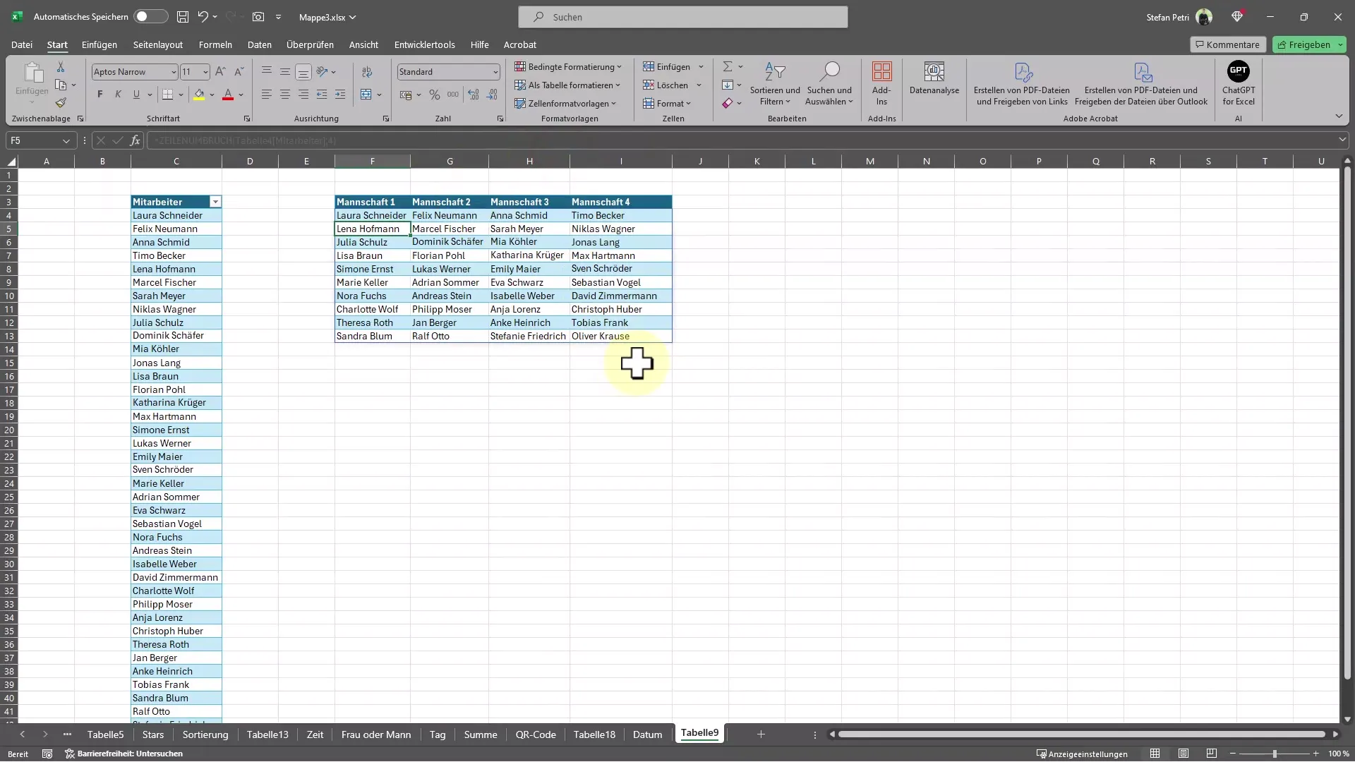 Utilisez Excel de manière efficace : voici comment partager des colonnes en toute simplicité