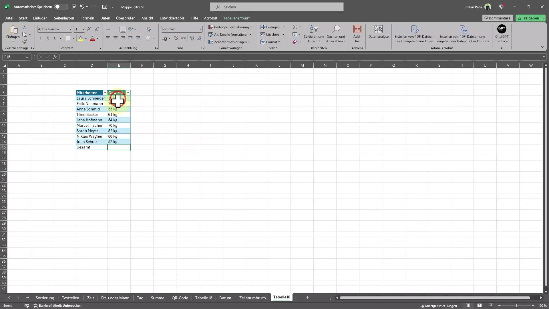 Excel tips - Correctly sum values with unit of measure