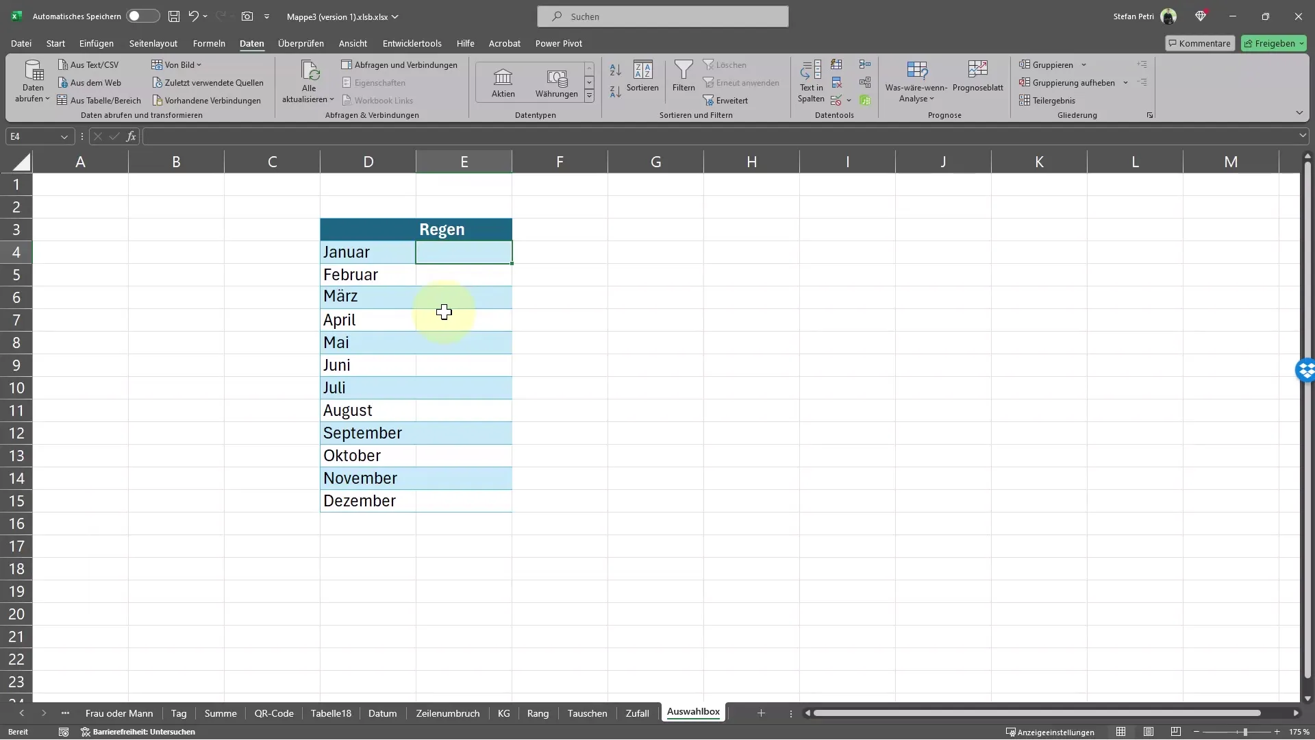 Excel'de verileri daha kolay girmek için bir seçim kutusu oluşturun