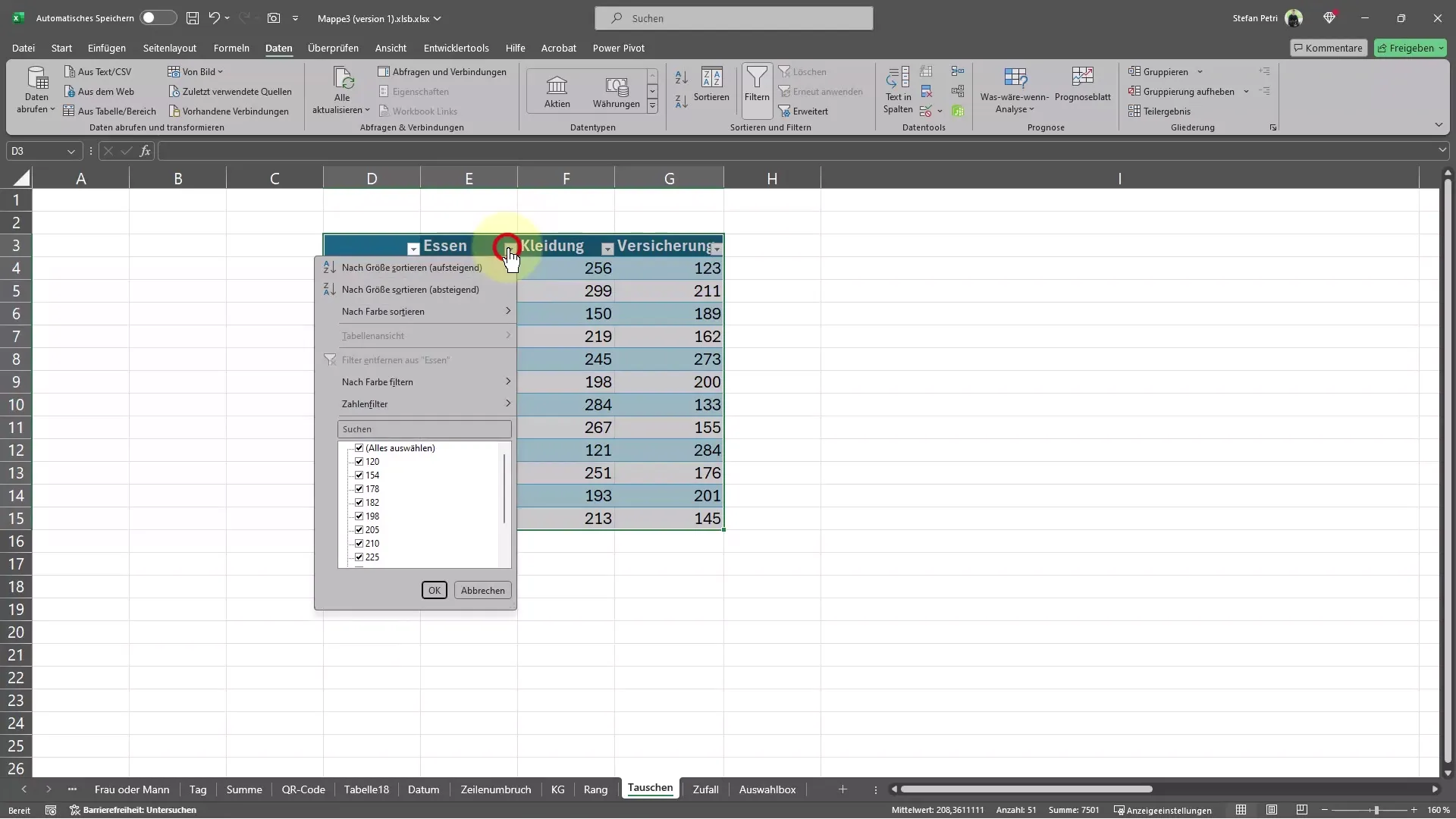 Daten in Excel filtern: Tipps und Tricks für Effizienz