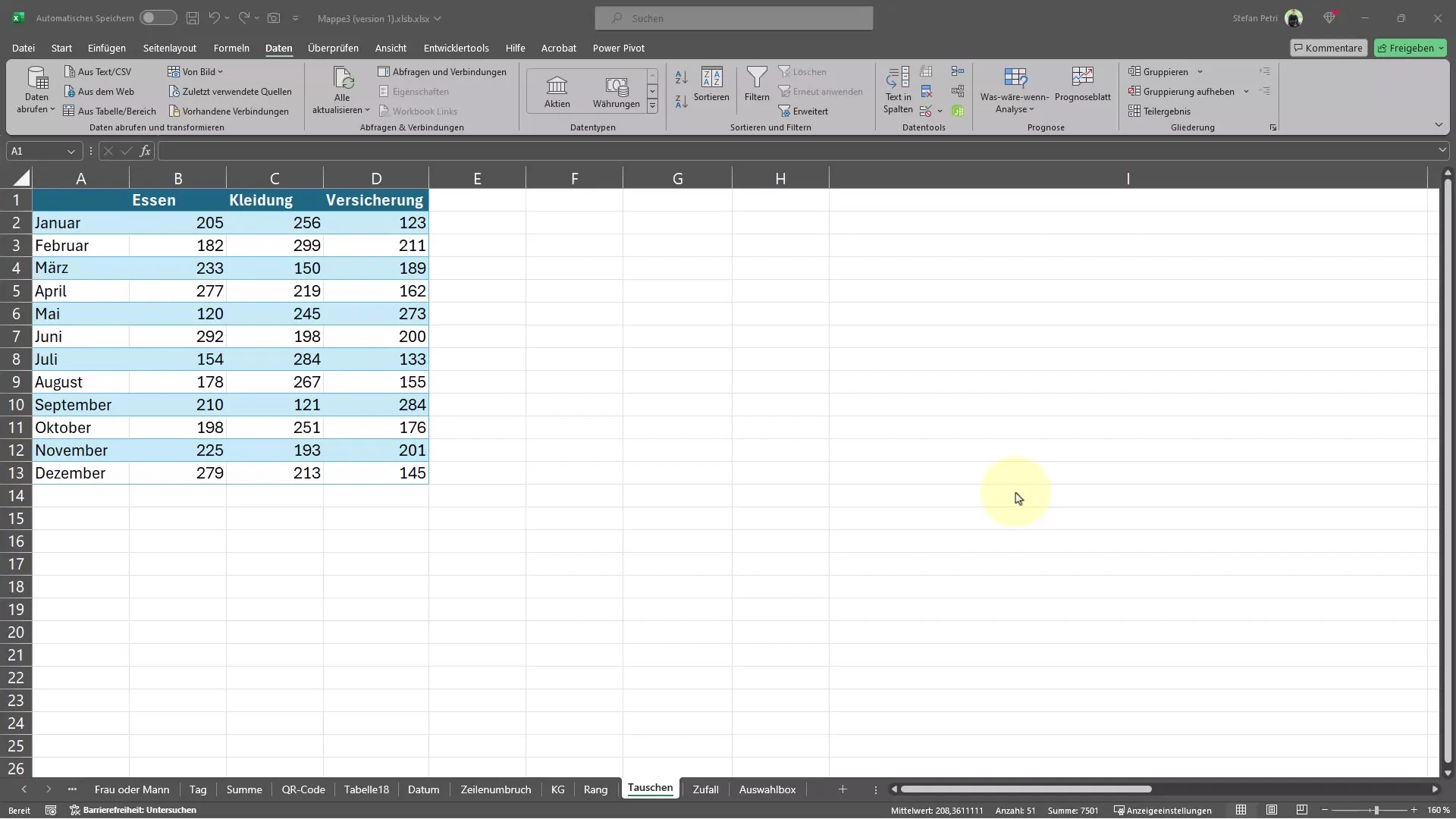 Memindahkan dan menyalin tabel dengan cepat di Excel