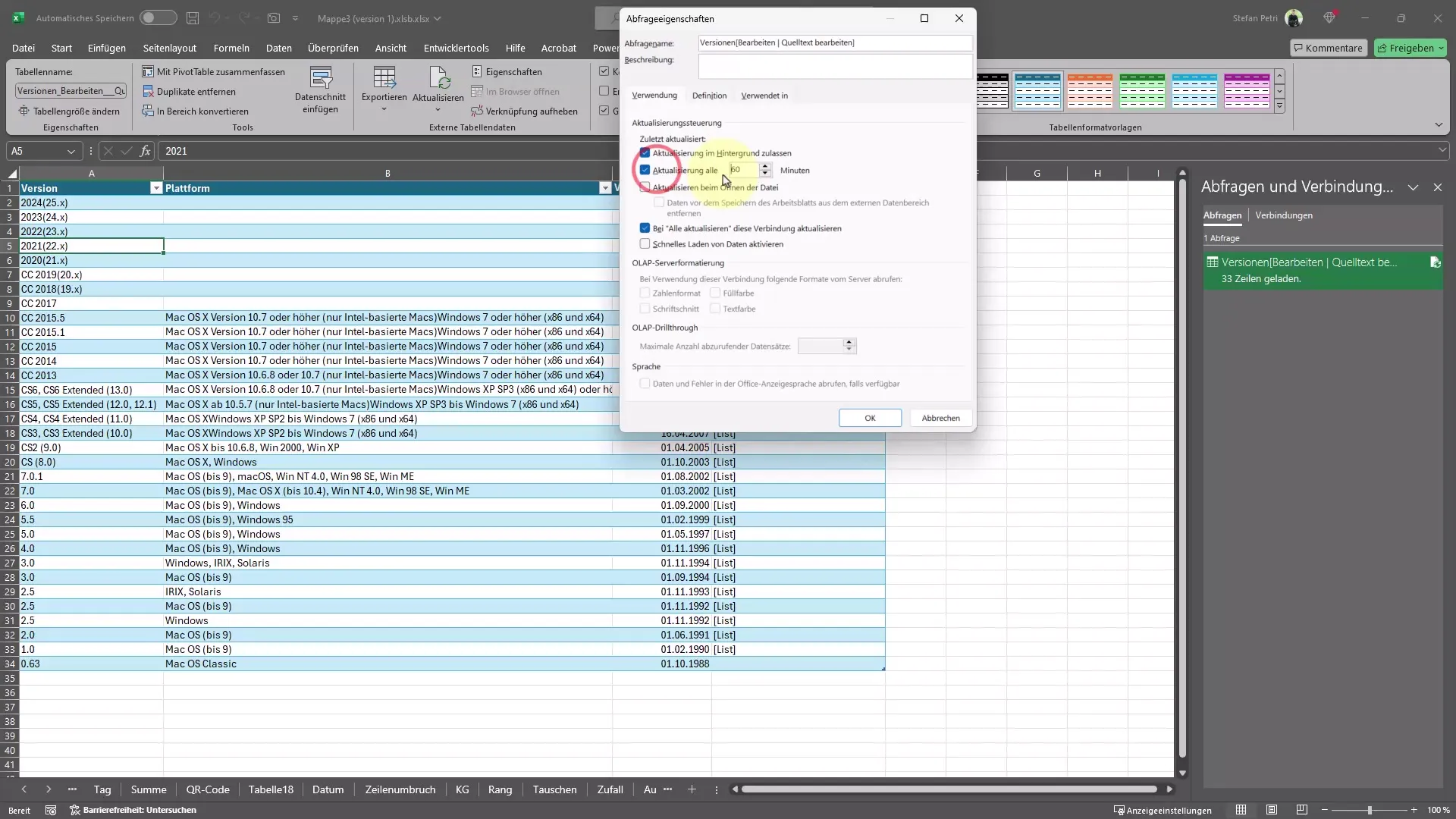 Integrar datos automáticamente desde Internet en Excel