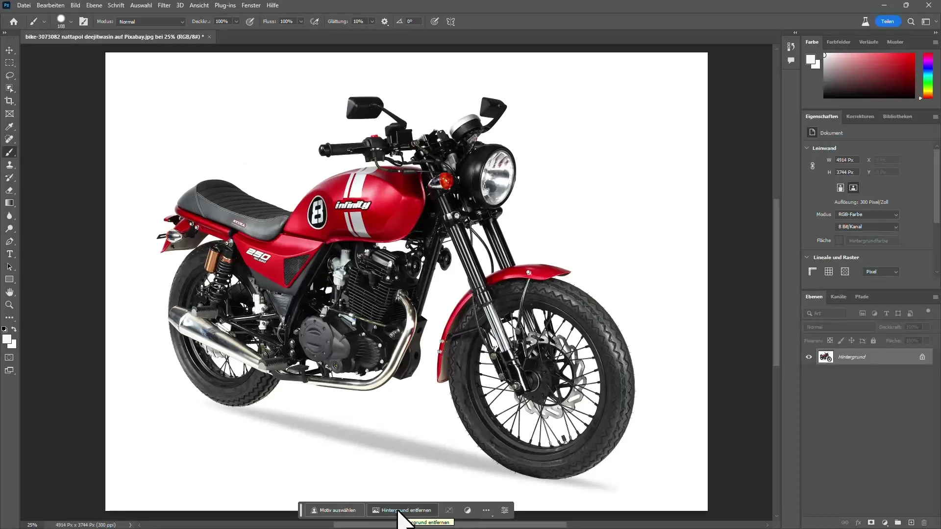 Efficient cropping in Photoshop - This is how it's done with AI and manual techniques