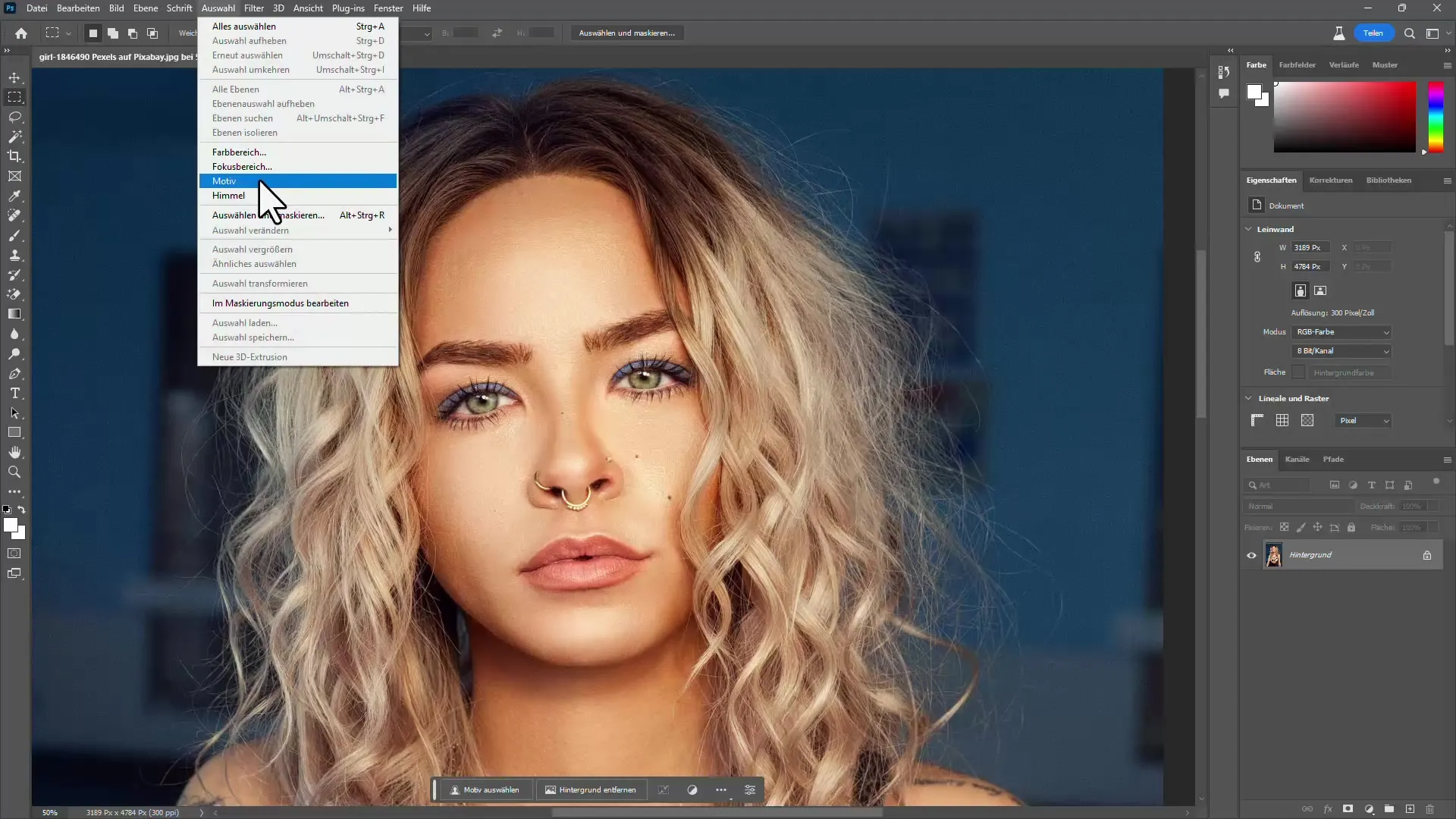 Mengeluarkan rambut di Photoshop: Langkah-langkah sederhana untuk pemisahan yang sempurna