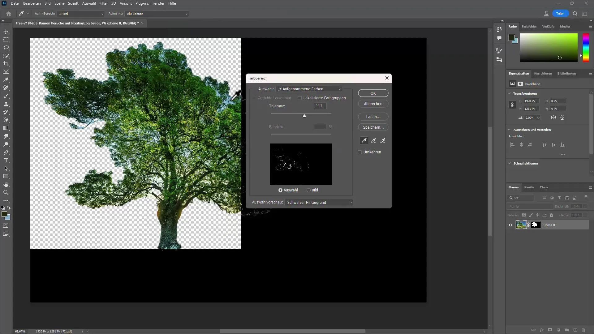 Détourer des arbres dans Photoshop avec et sans IA