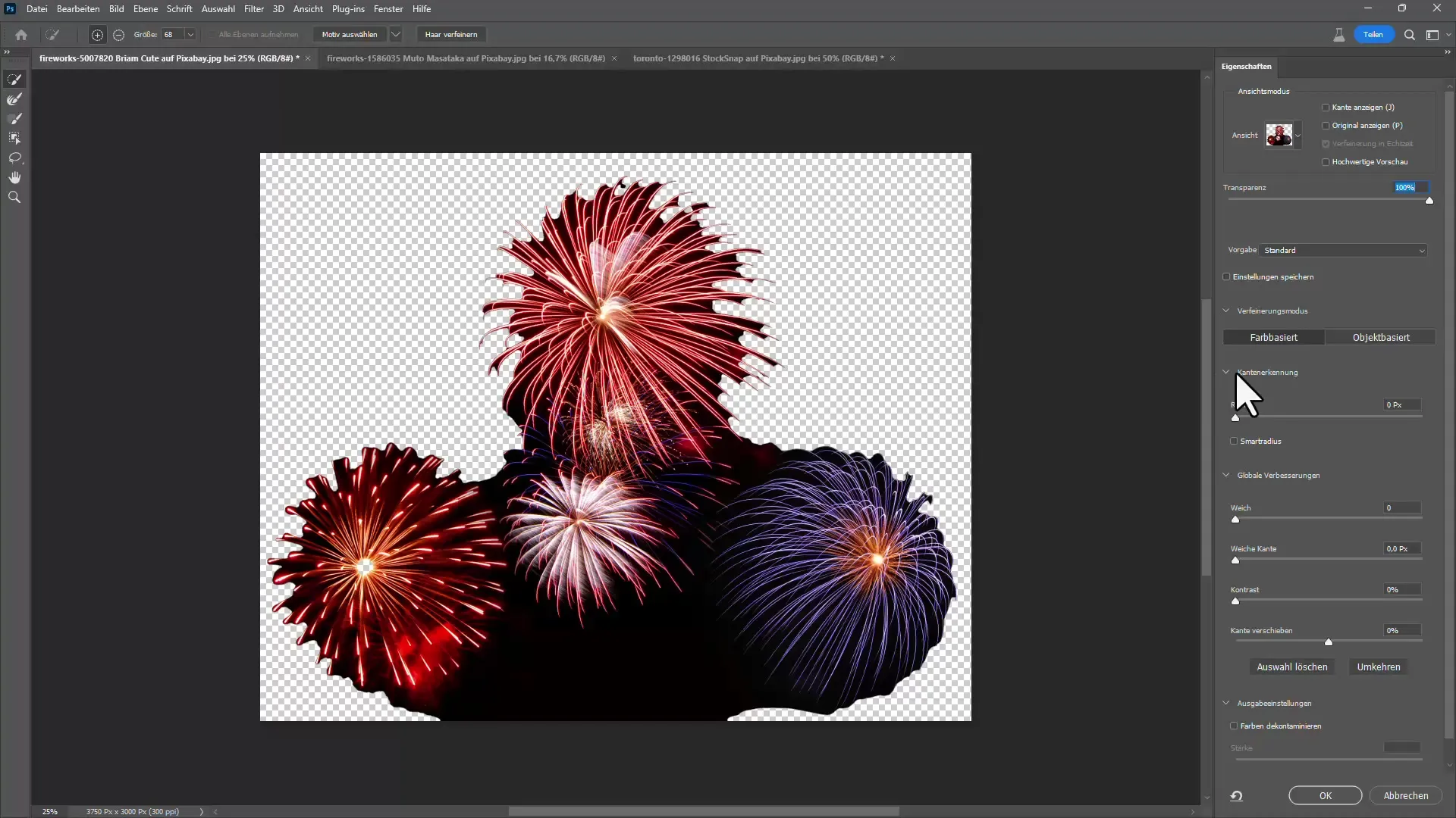 Méthodes efficaces pour détourer un feu d'artifice dans Photoshop