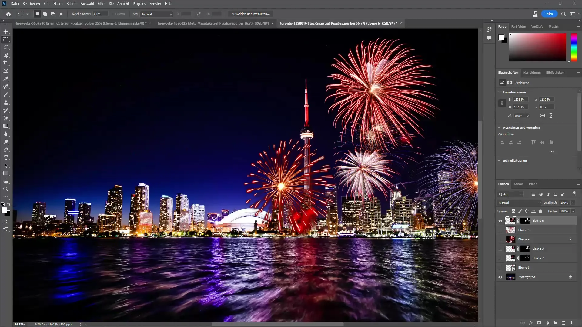 Méthodes efficaces pour détourer un feu d'artifice dans Photoshop