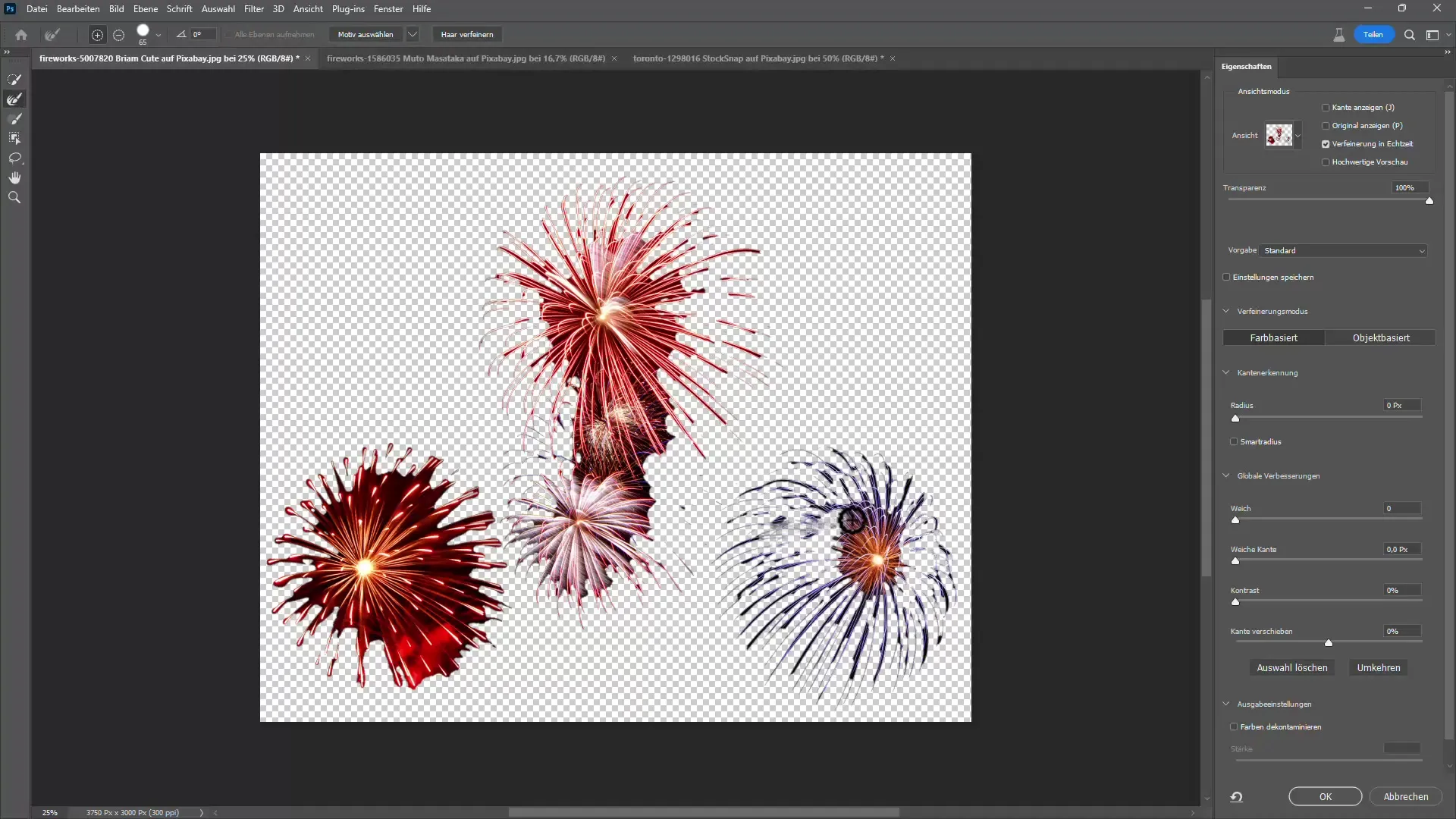 Méthodes efficaces pour détourer un feu d'artifice dans Photoshop