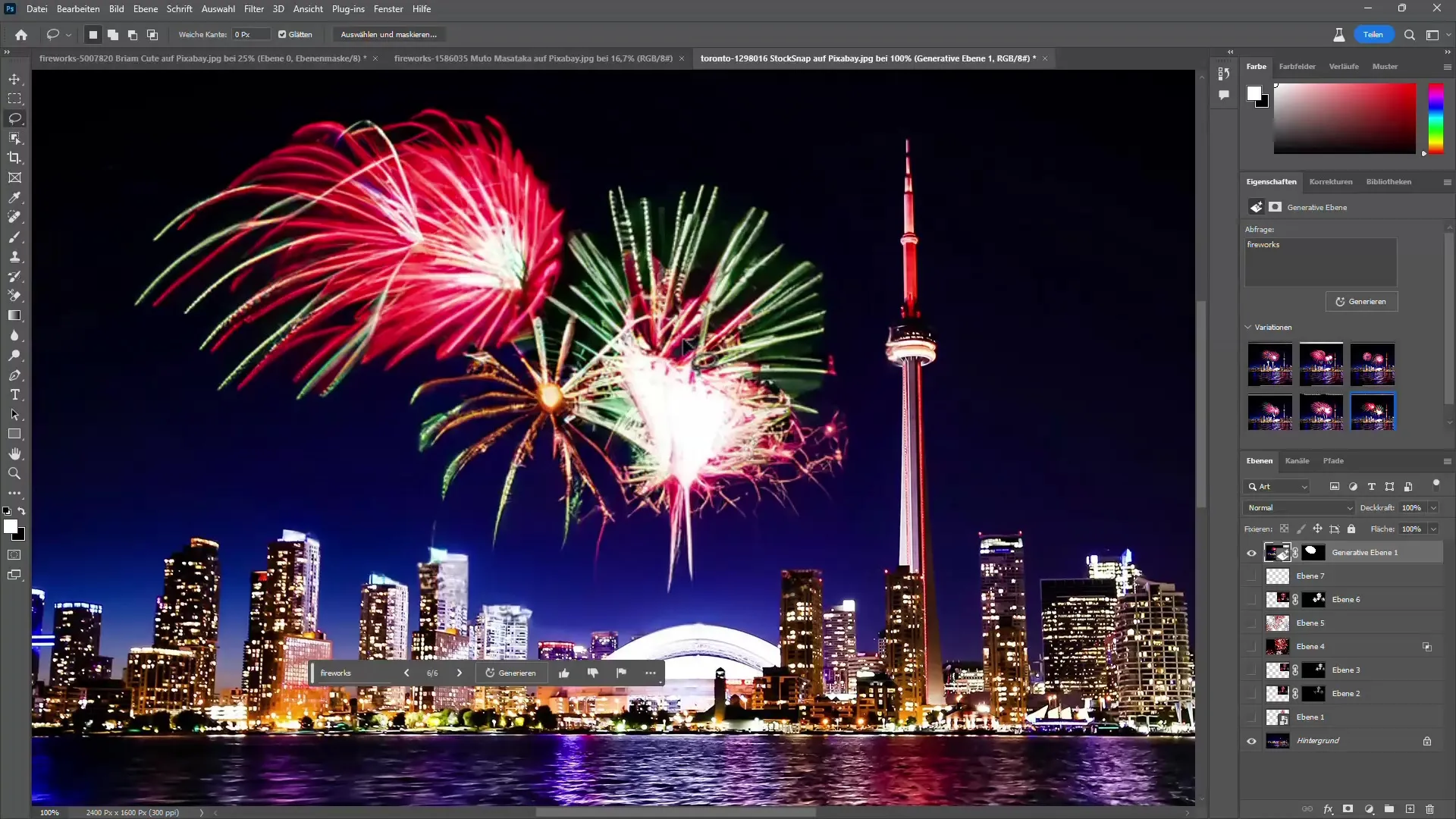 Méthodes efficaces pour détourer un feu d'artifice dans Photoshop