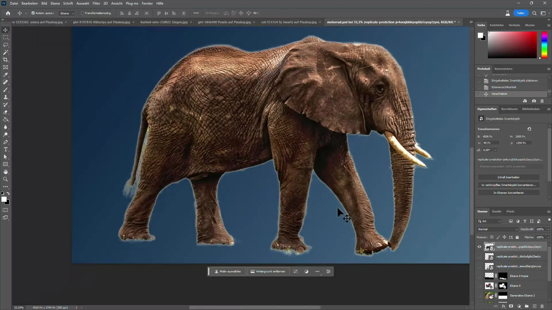 Memotong gambar secara efisien dengan program kecerdasan buatan dan Photoshop