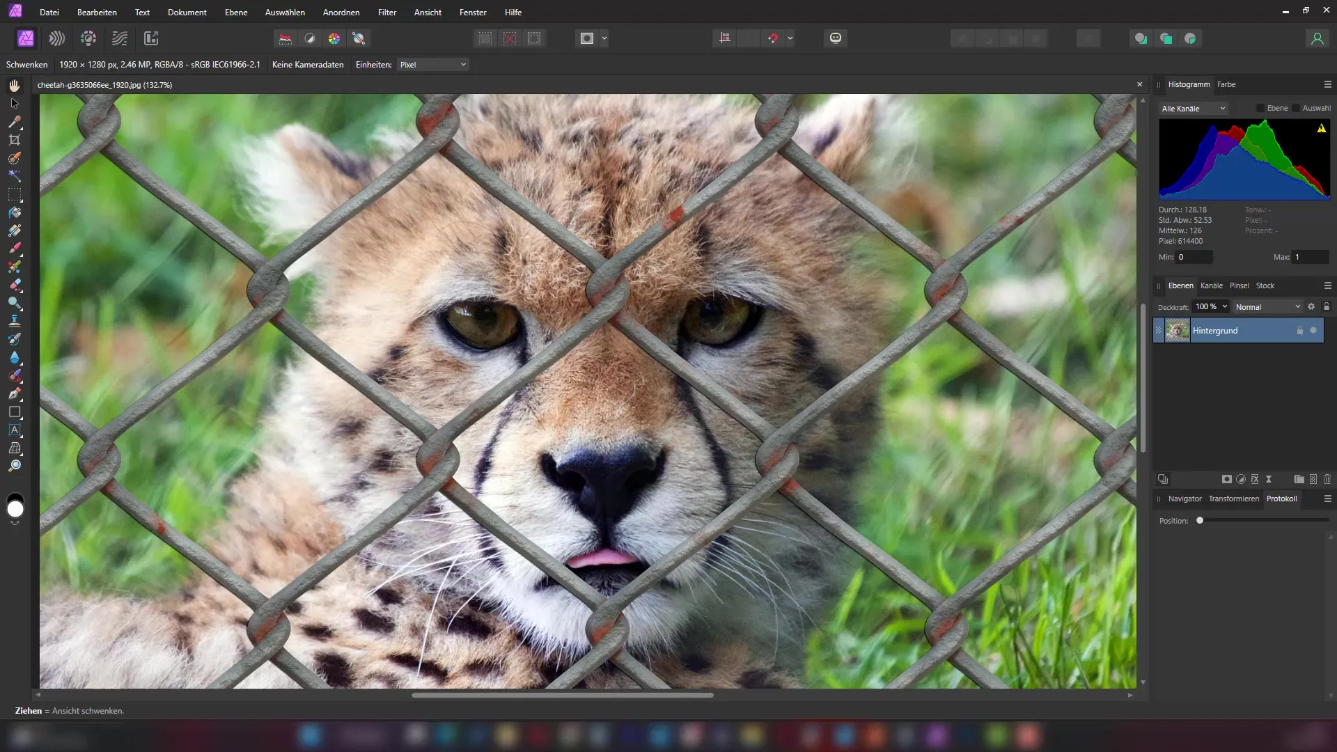 Remove objects like grids quickly and easily - A step-by-step guide for Affinity Photo