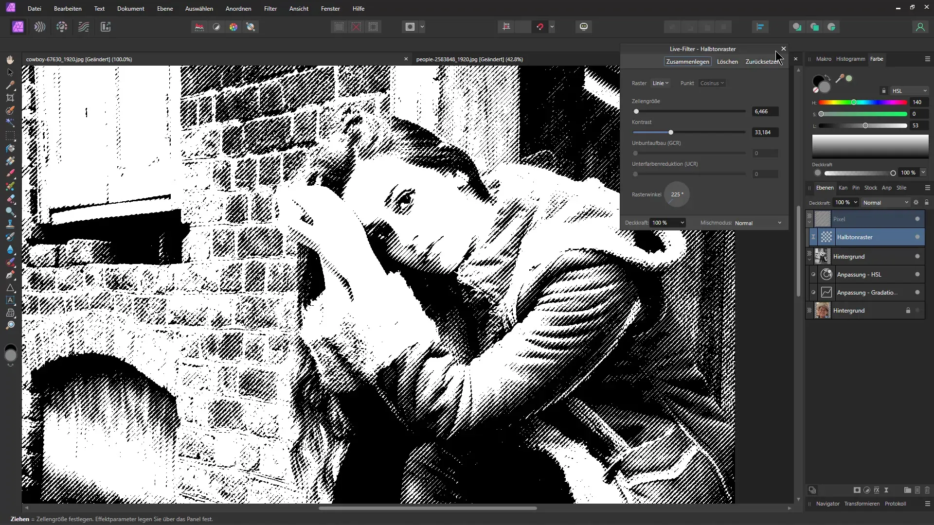 Create a halftone raster effect in Affinity Photo - A comprehensive guide