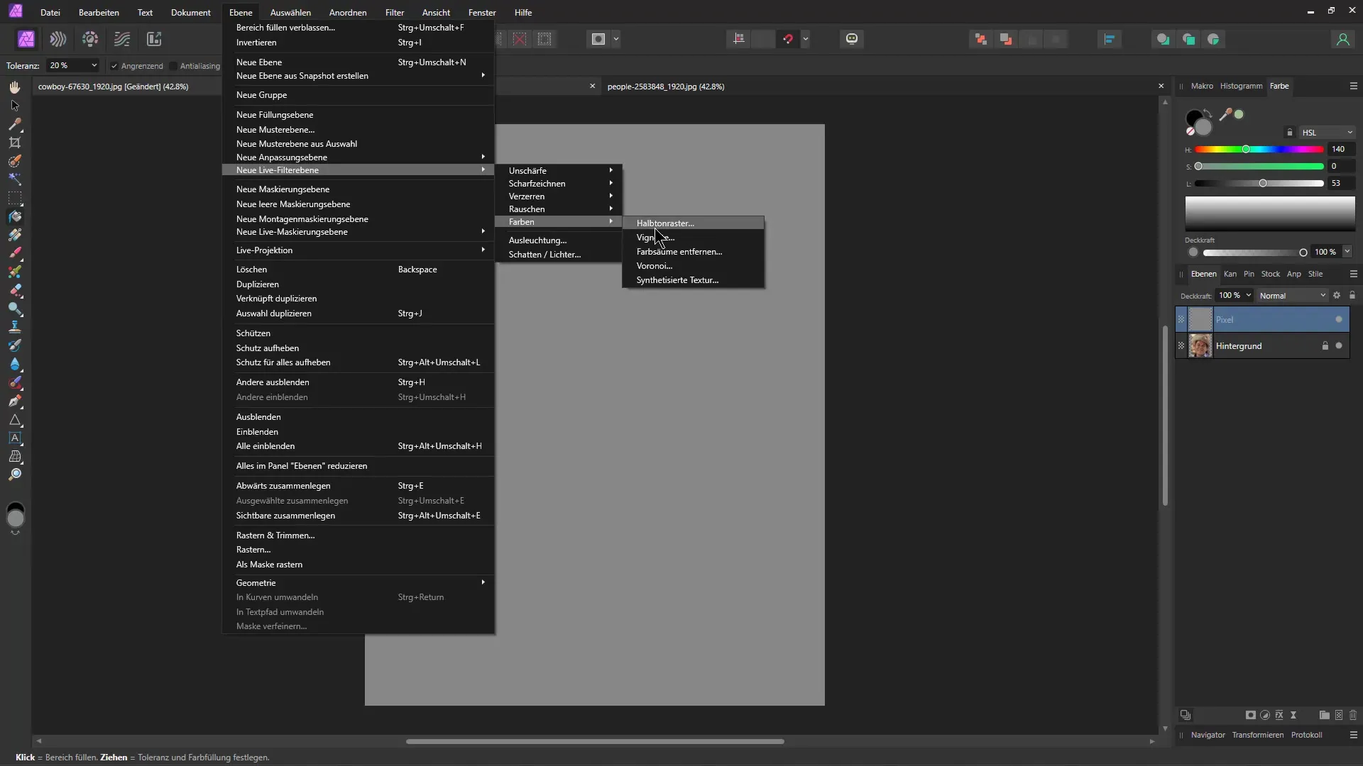 Ustvarjanje učinka poltonovske mreže v programu Affinity Photo – Podroben vodič